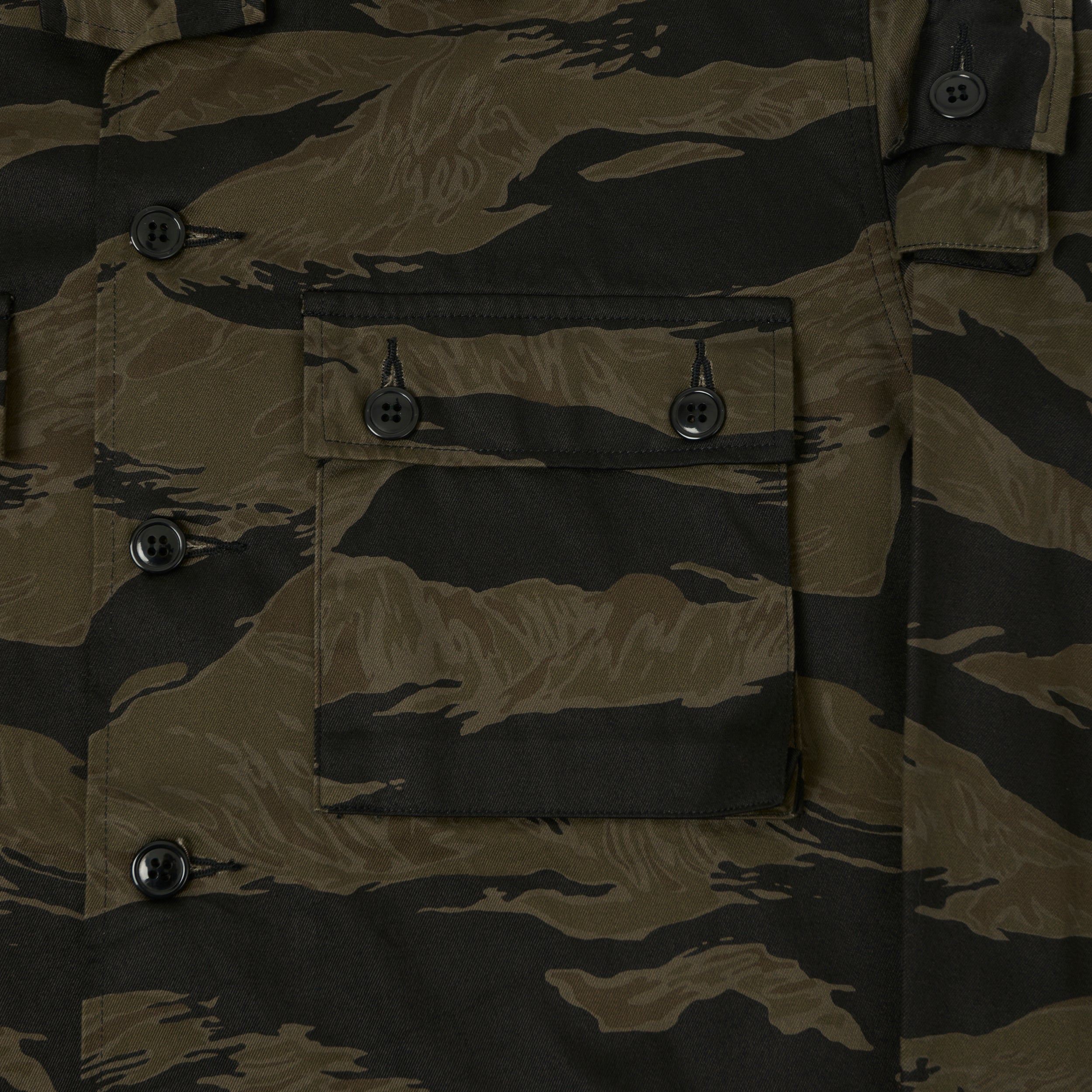 Buzz Rickson's William Gibson Black Tiger Stripe Camo Jacket - Black/Olive