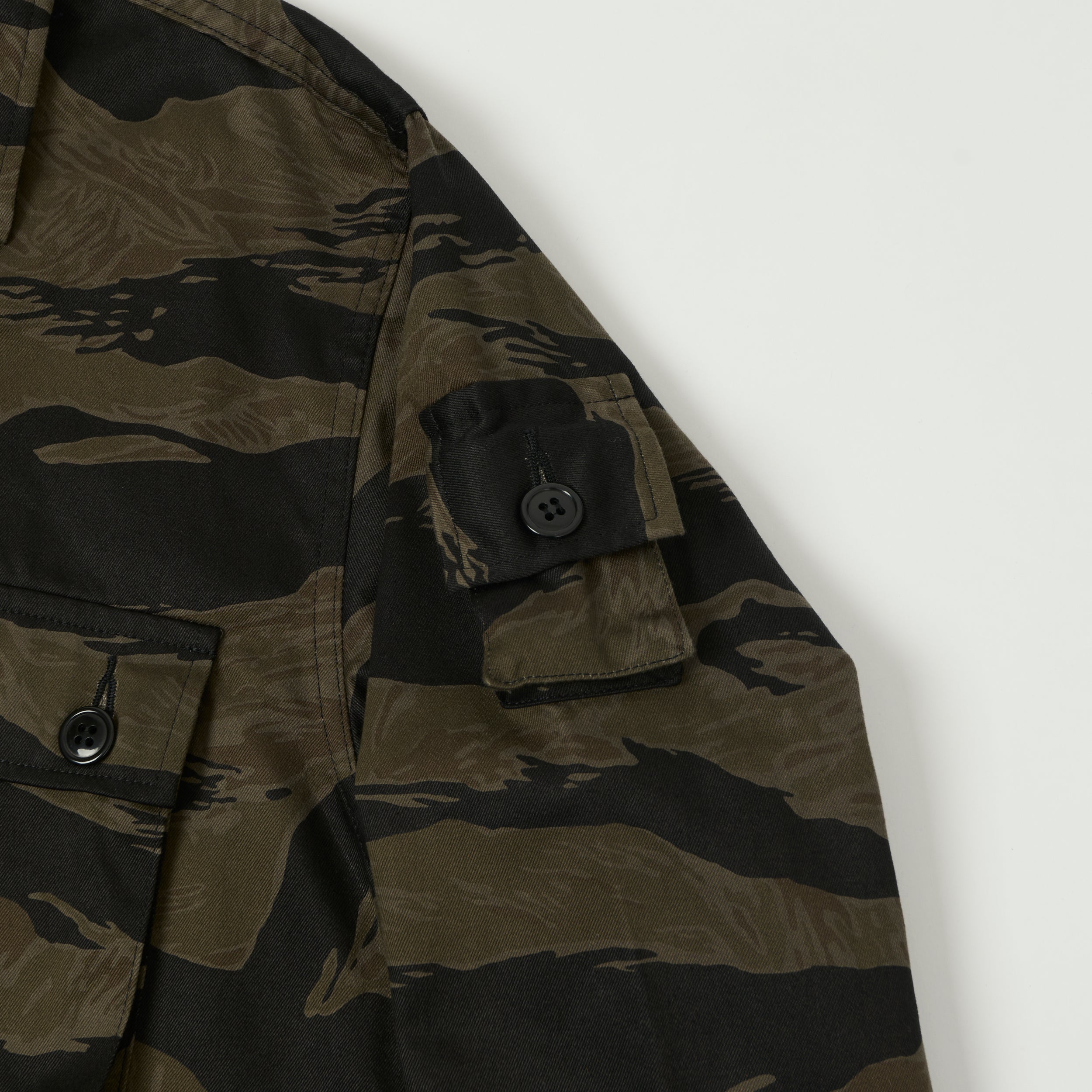 Buzz Rickson's William Gibson Black Tiger Stripe Camo Jacket - Black/Olive