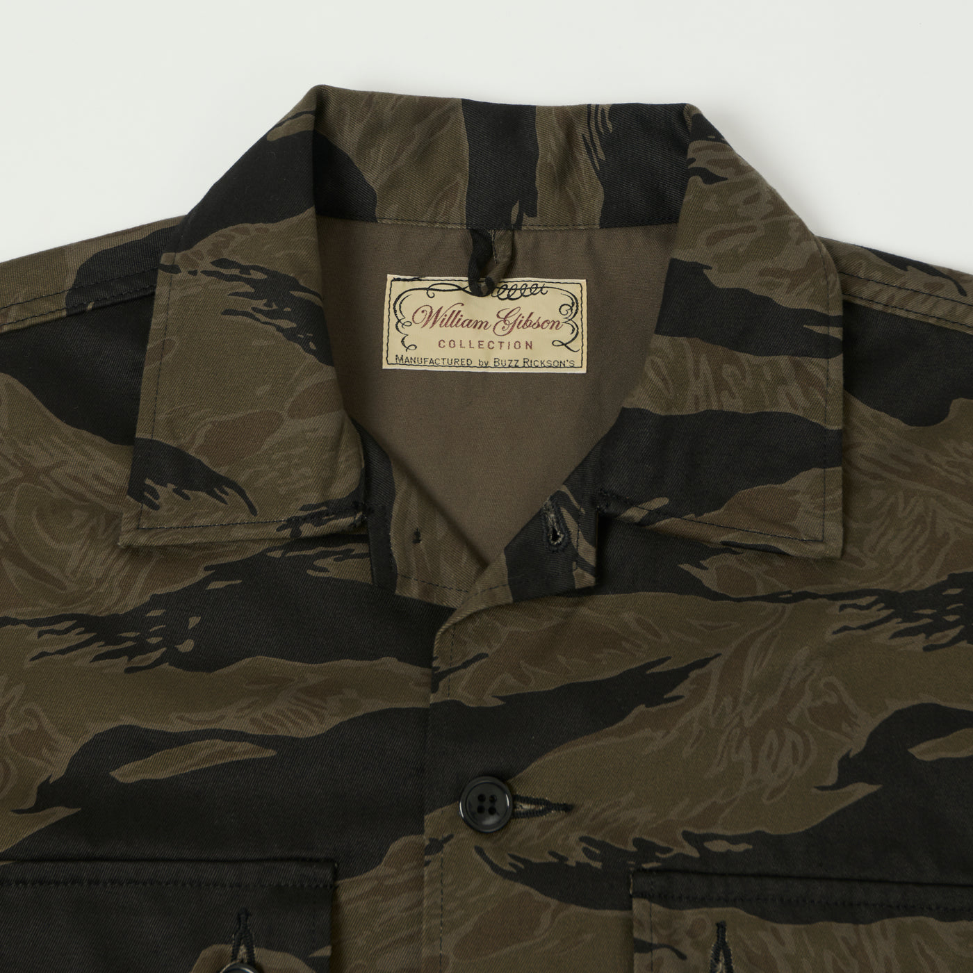 Buzz Rickson's William Gibson Black Tiger Stripe Camo Jacket - Black/Olive