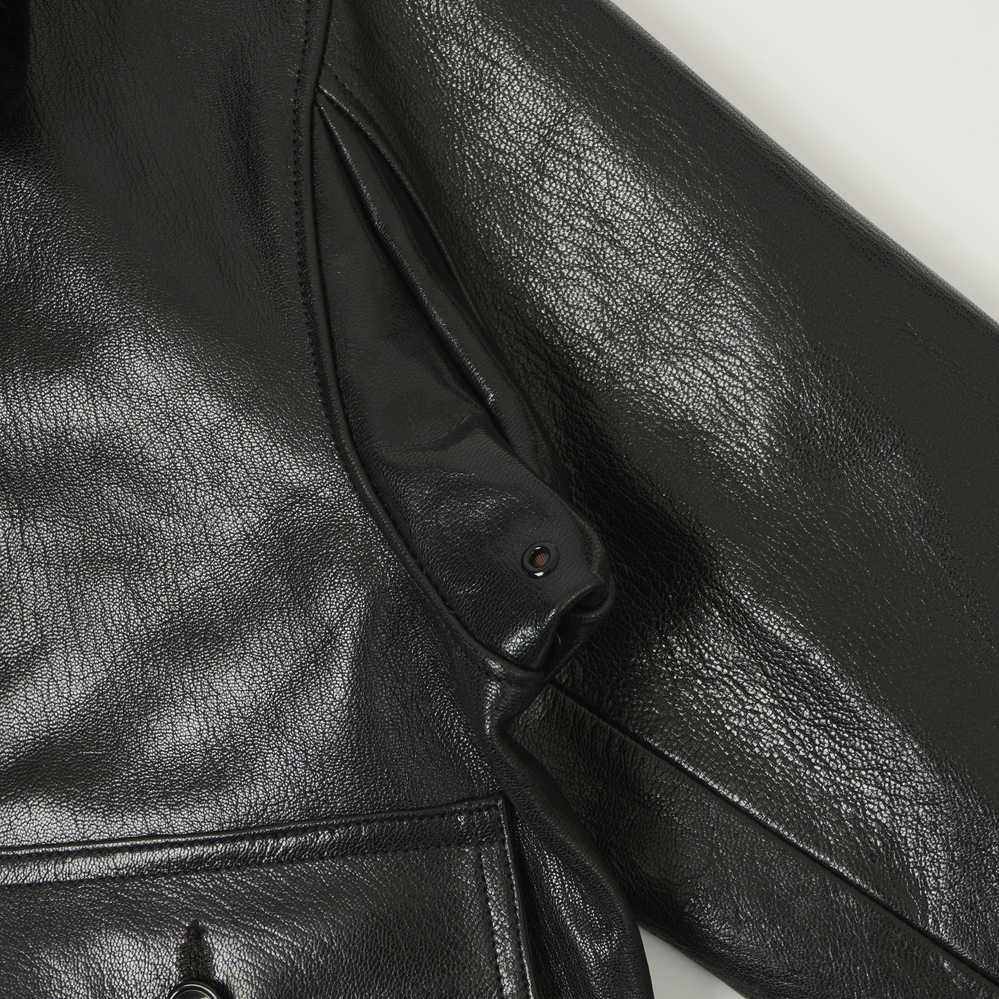 Buzz Rickson's William Gibson Type G-1 Goatskin Flight Jacket - Black