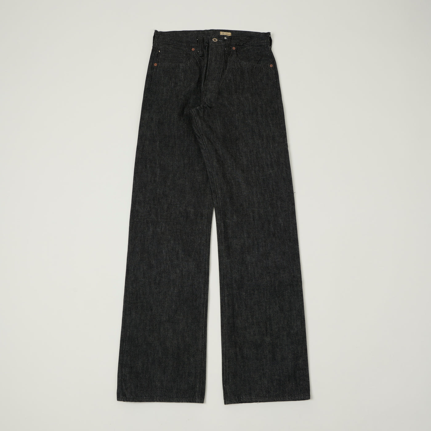 Buzz Rickson's WWII 'Waist Overall' 13.6oz Loose Straight Jean - Black One Wash