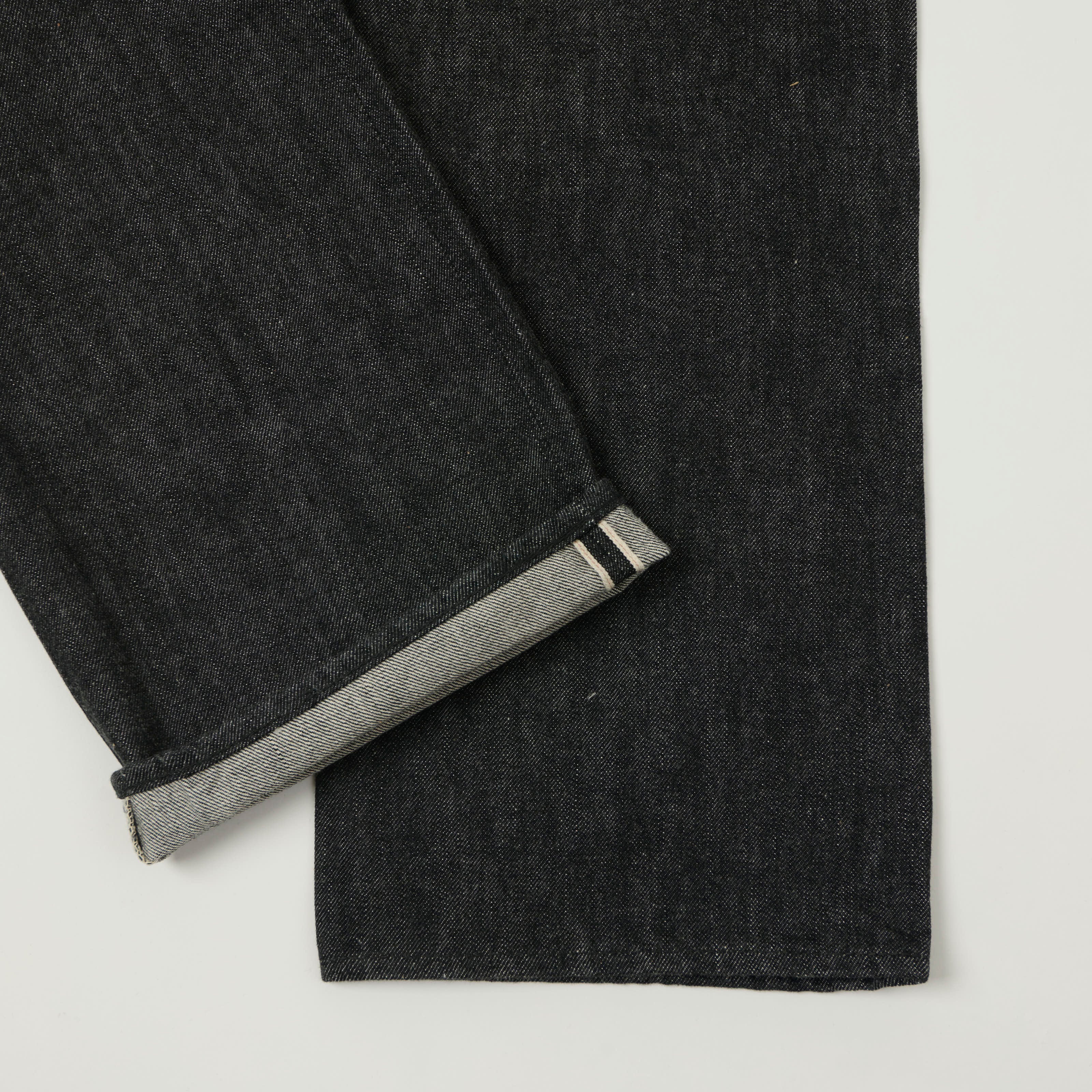 Buzz Rickson's WWII 'Waist Overall' 13.6oz Loose Straight Jean - Black One Wash