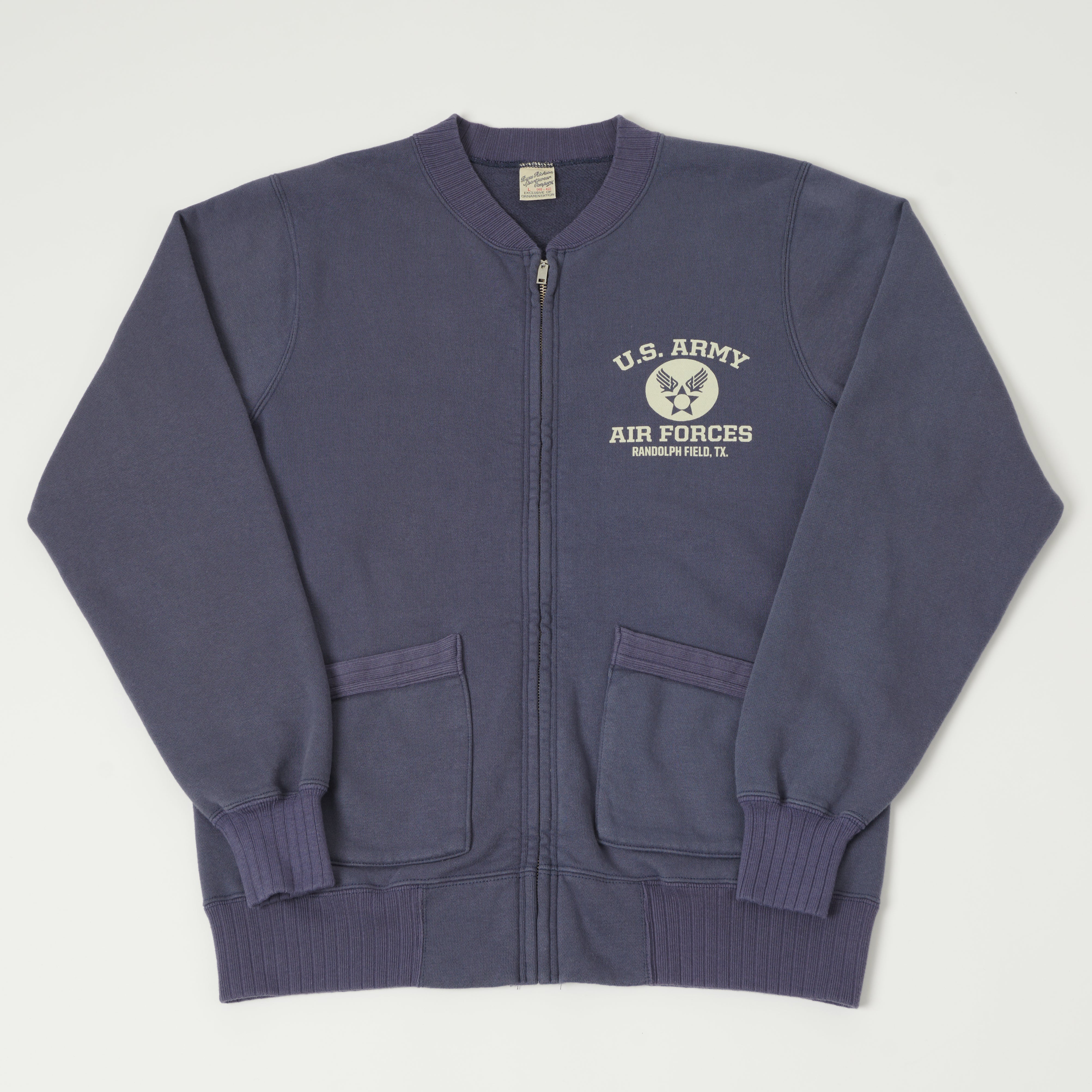 Buzz Rickson's U.S. Army Air Forces Zip Sweatshirt - Navy