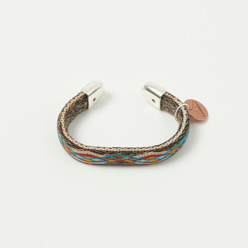 Chamula Bendable Horsehair Bracelet - Brown/Red/Turquoise