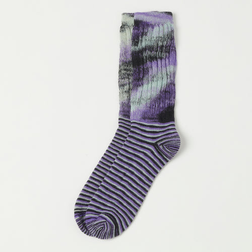 Chamula Loose Rib Sock - Plum