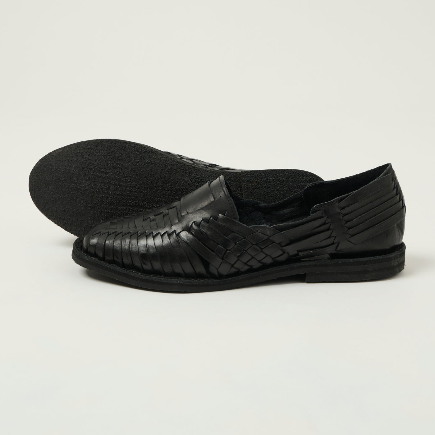 Chamula Brasilia Woven Huarache Shoe - Black