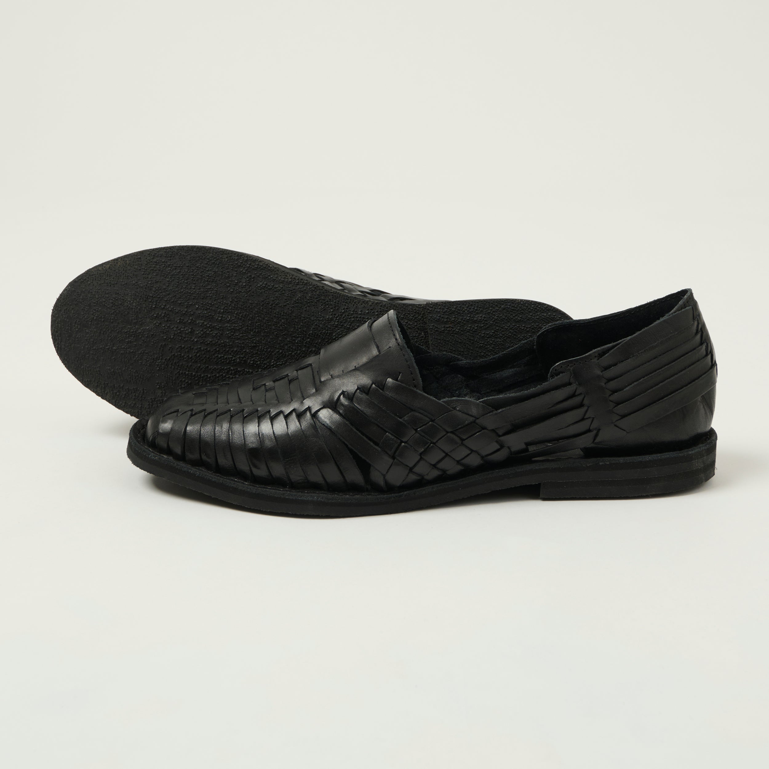 Chamula Brasilia Woven Huarache Shoe - Black