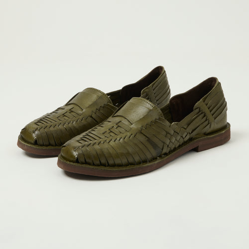 Chamula Brasilia Woven Huarache Shoe - Olive