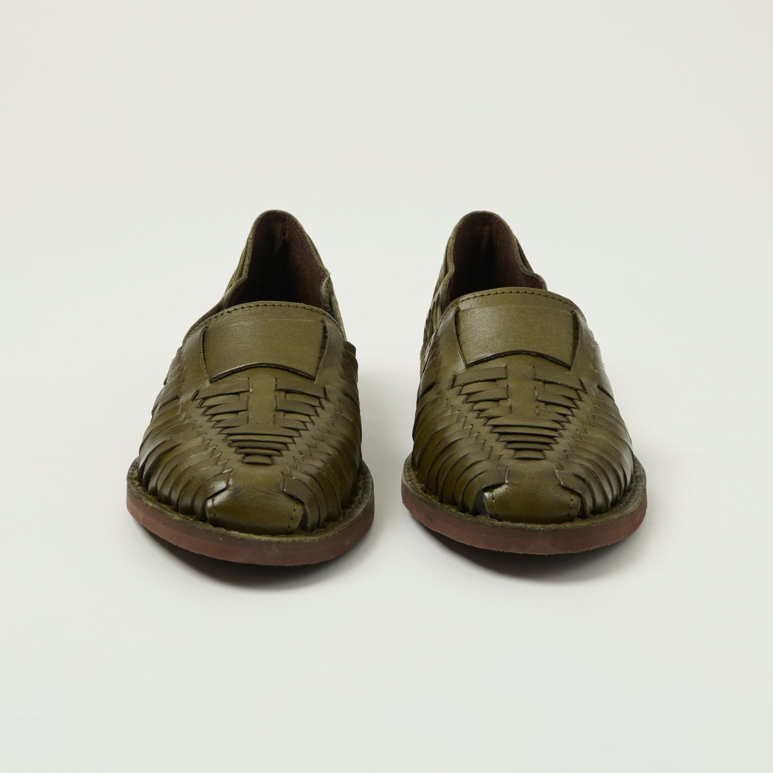 Chamula Brasilia Woven Huarache Shoe - Olive