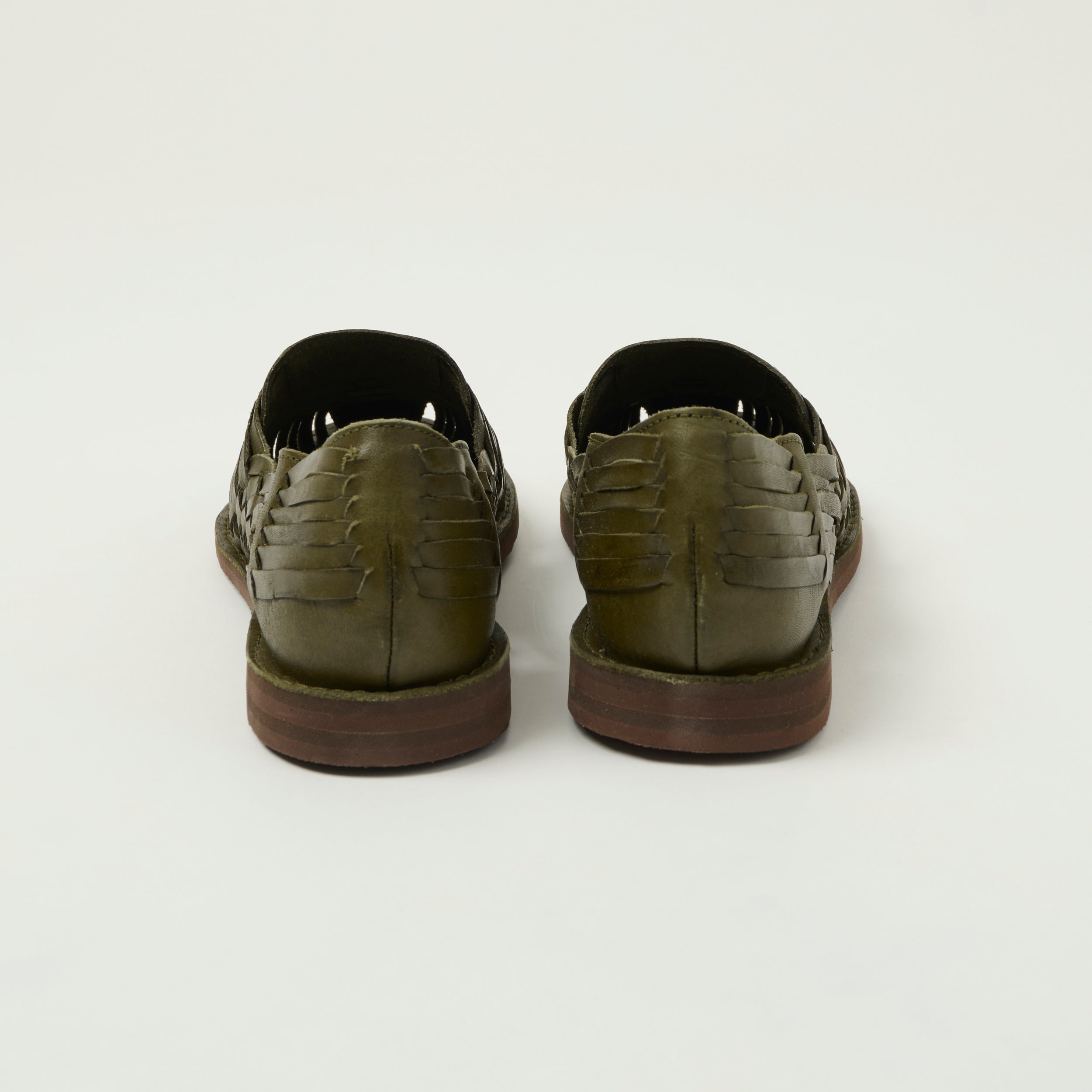 Chamula Brasilia Woven Huarache Shoe - Olive