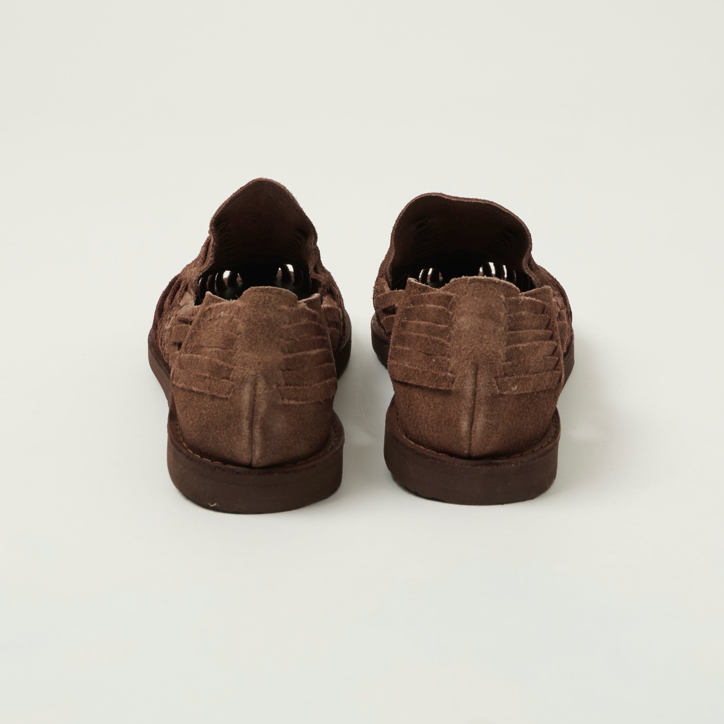 Chamula Cancun Woven Huarache Suede Shoe - Cafe