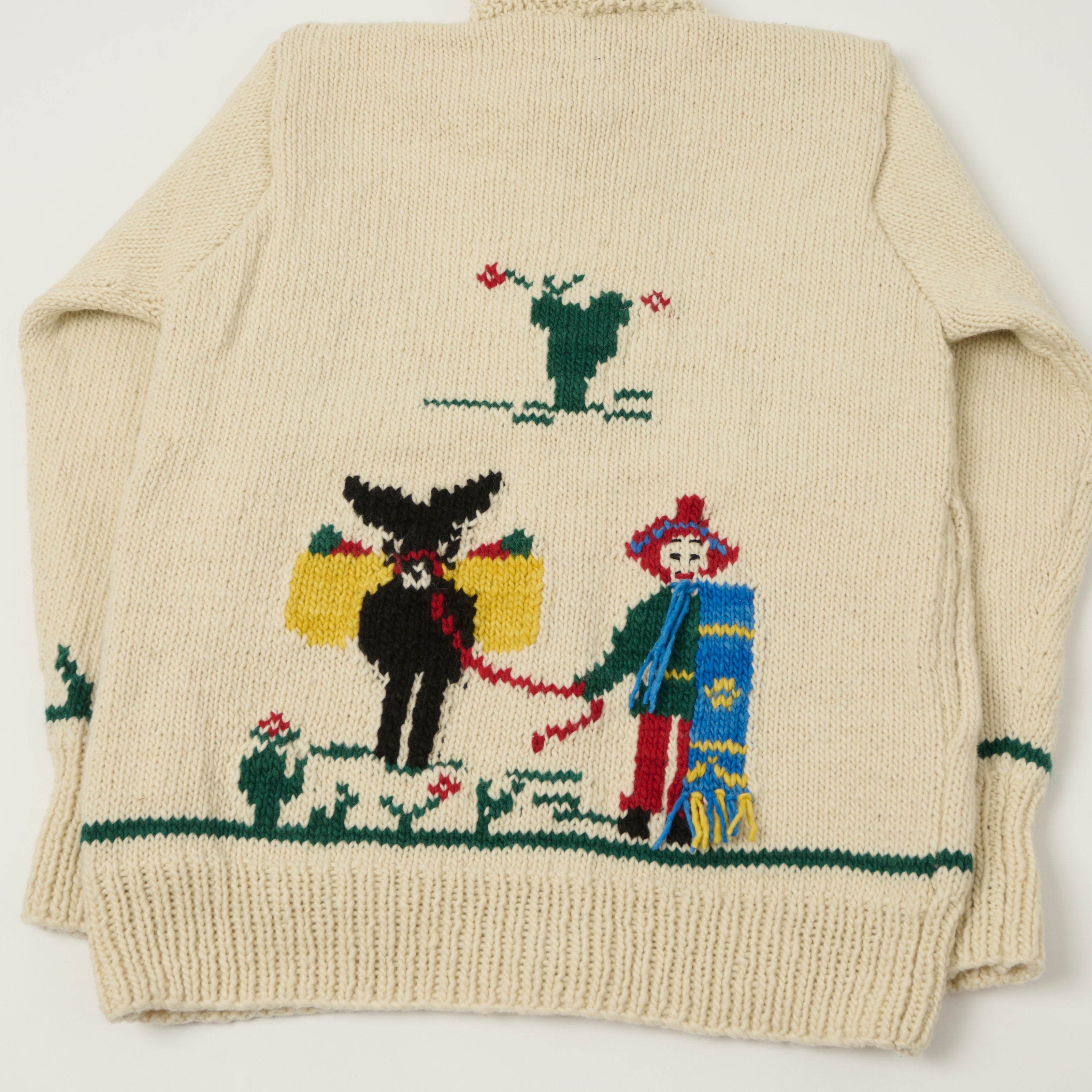 Chamula Merino Wool 'Souvenir Paisaje' Zip Through Cardigan - Ivory