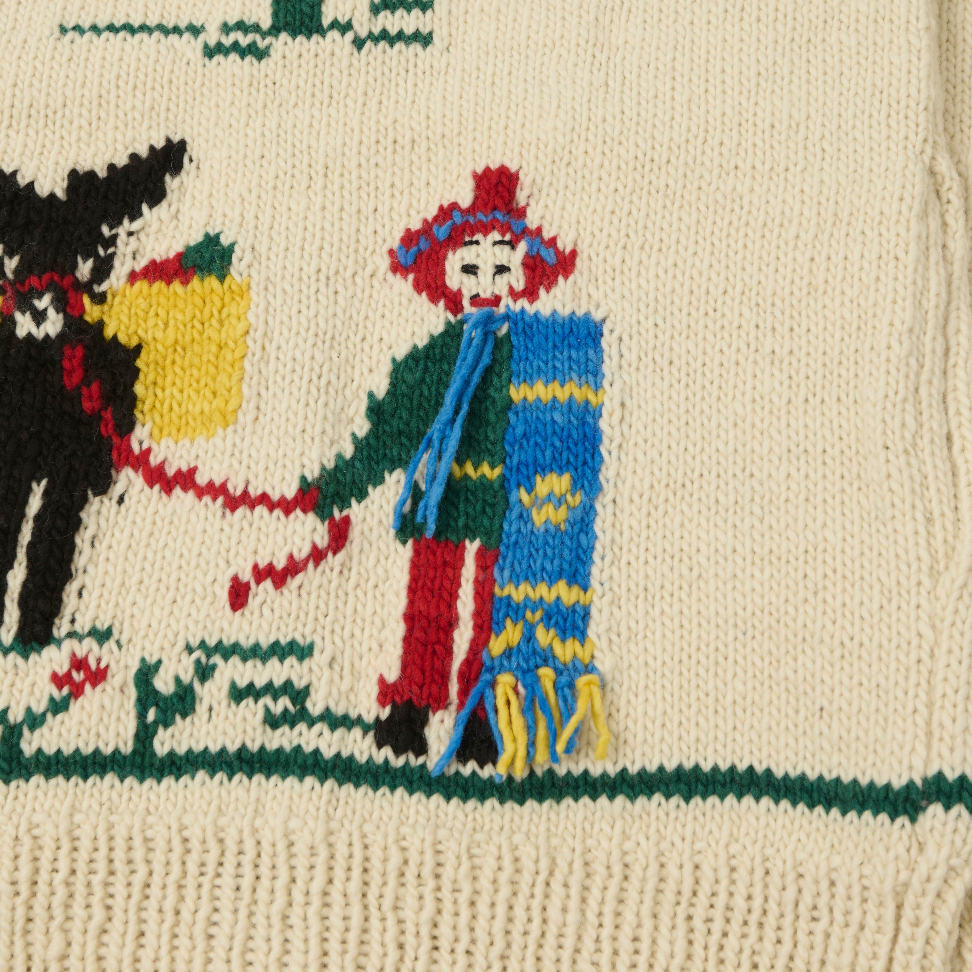 Chamula Merino Wool 'Souvenir Paisaje' Zip Through Cardigan - Ivory