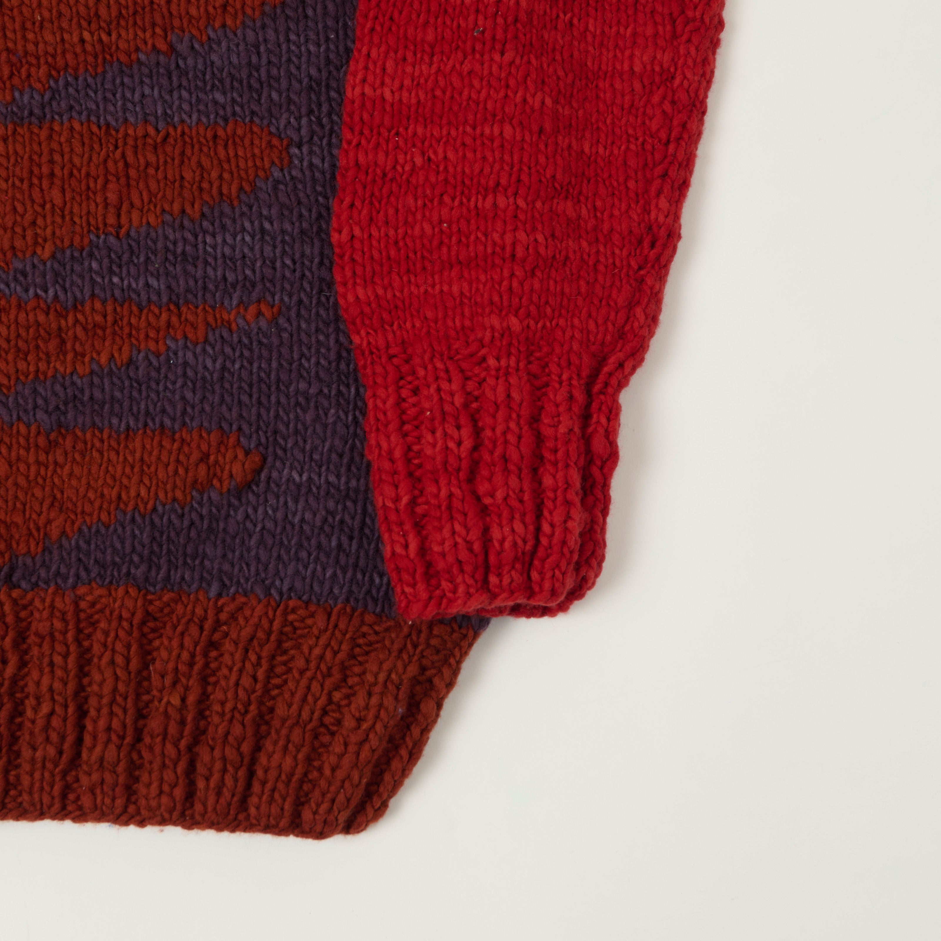 Chamula Merino Wool 'Wiggly' Jumper - Red Rust