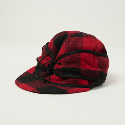 Crown Cap 1-11701 Buffalo Check Railroad Cap - Red/Black