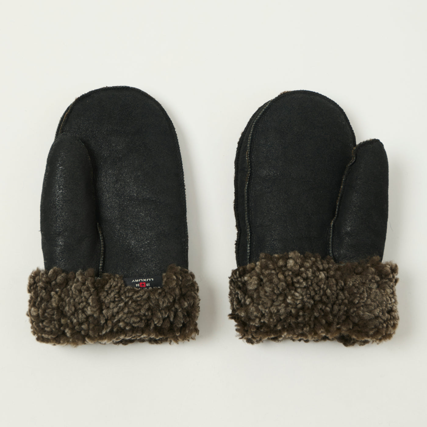 Crown Cap 4-86016 Shearling Mittens - Black