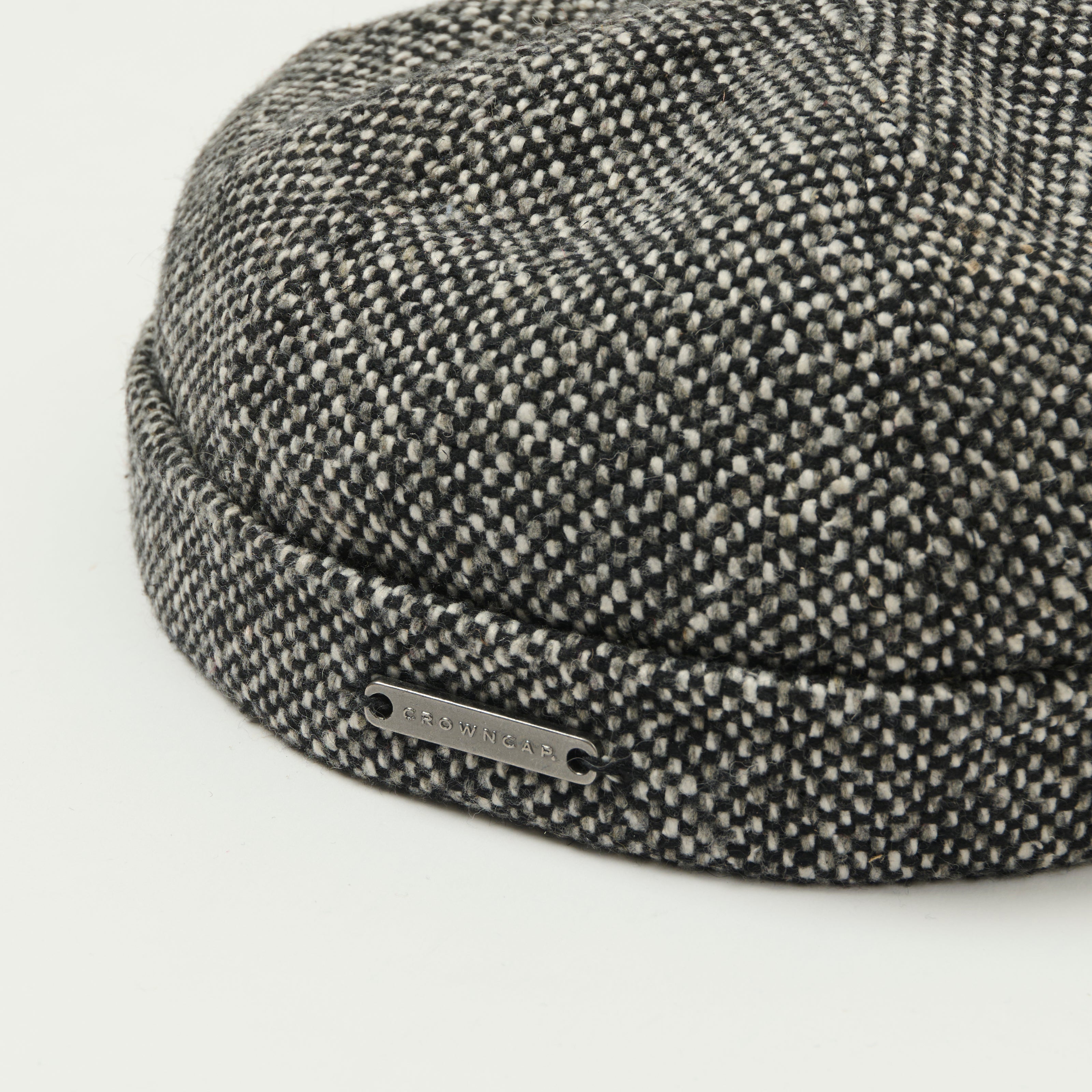 Crown Cap 1-011FP Wool Blend Donegal Beanie Cap - Salt & Pepper