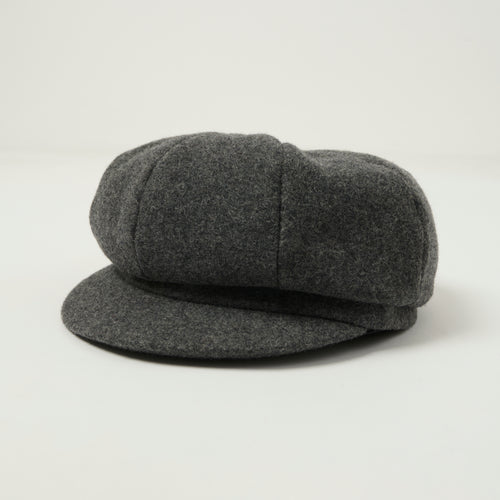Crown Cap 1-235S Wool News Boy Cap - Charcoal