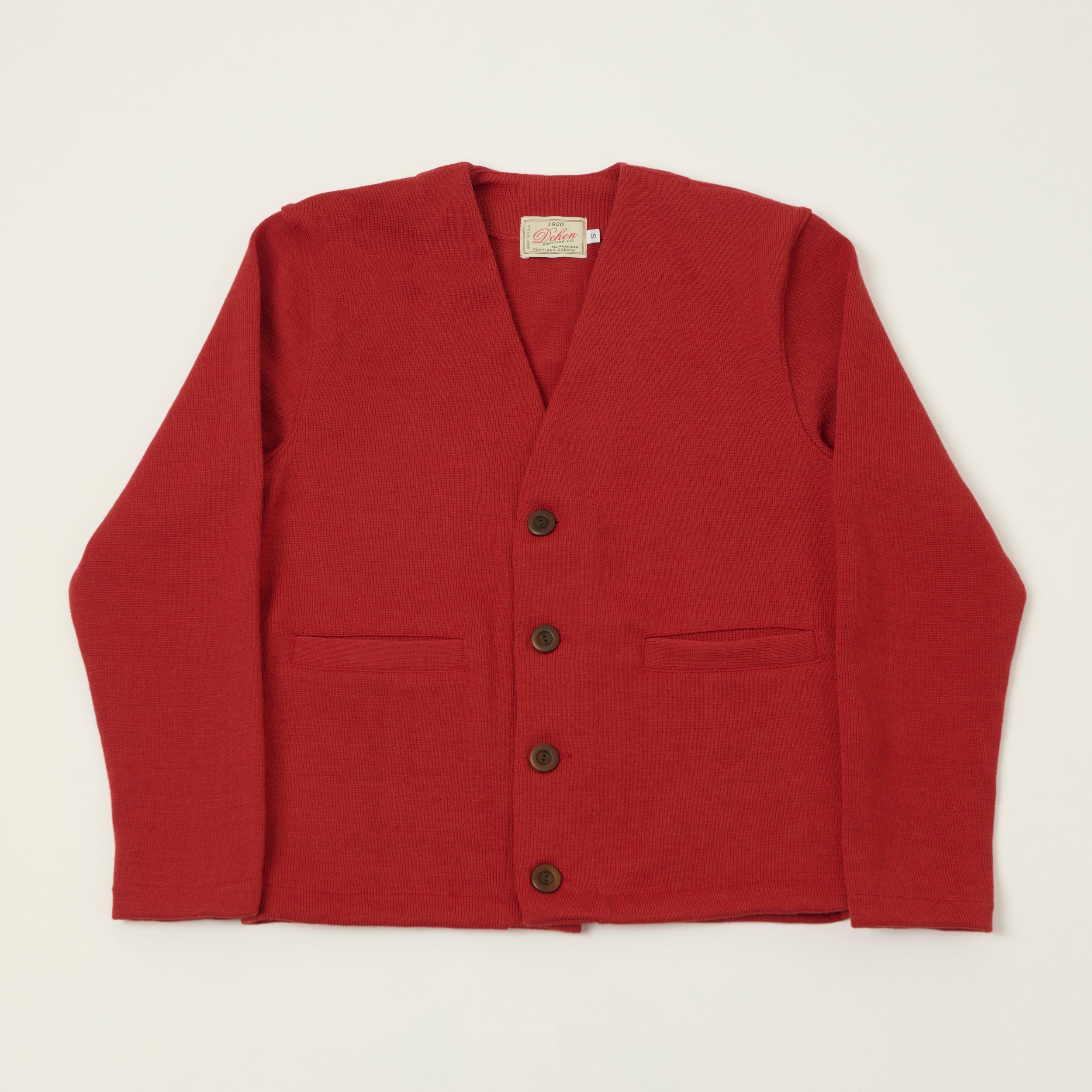 Dehen 1920 Lightweight 'Slouchy' Cardigan - Forster Red