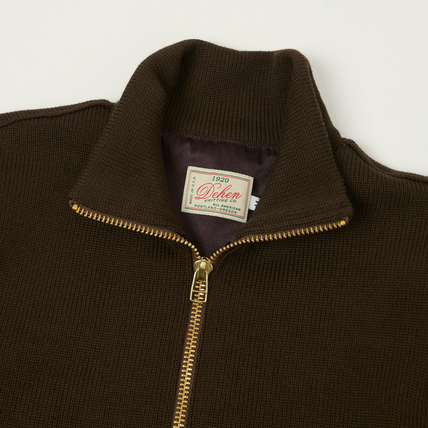 Dehen 1920 'Full-Throttle' Moto-Sweater - Brown