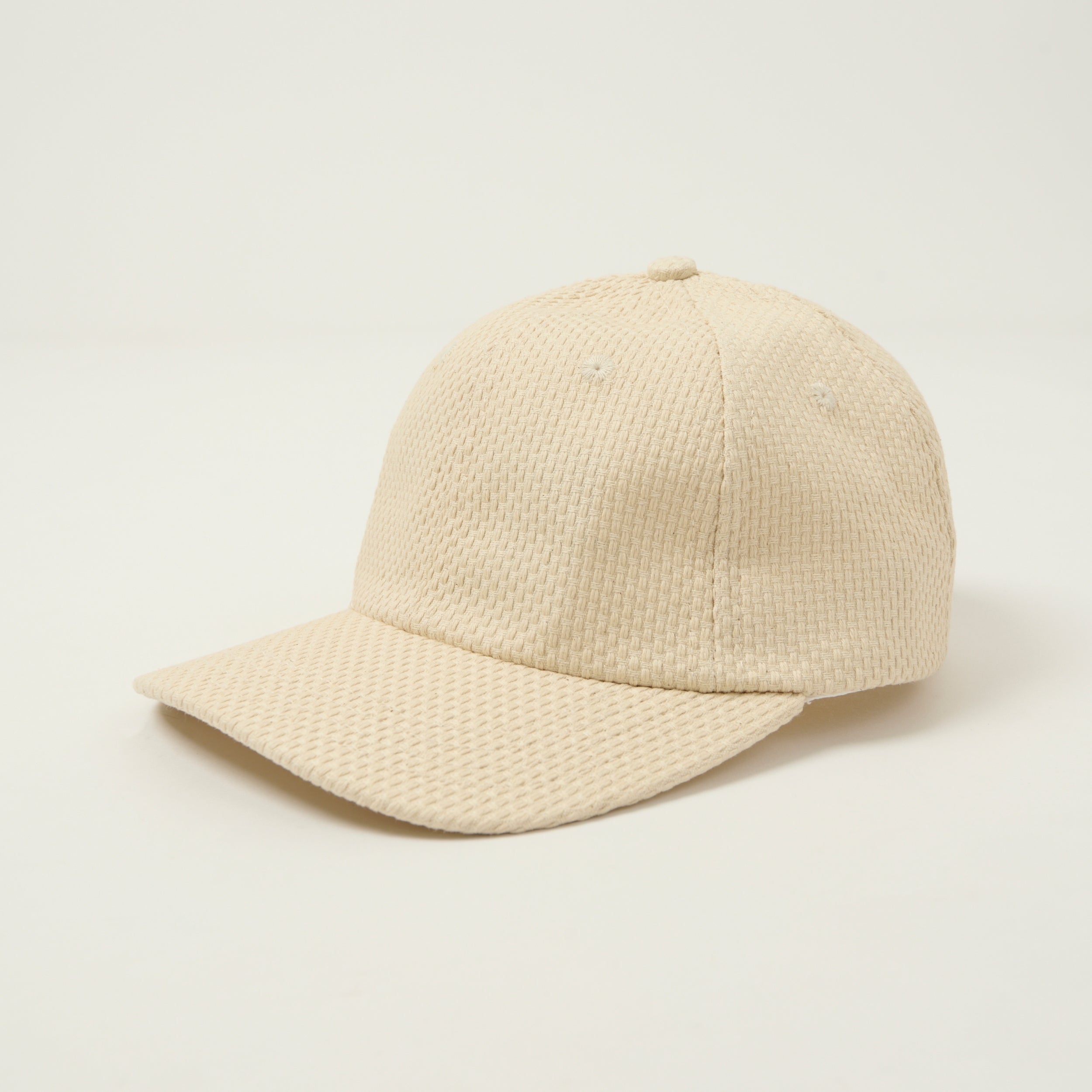 Dehen 1920 Sashi-Ori Cotton Baseball Cap - Natural