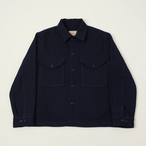 Dehen 1920 Sashi-Ori 'Skyline' Overshirt - Indigo