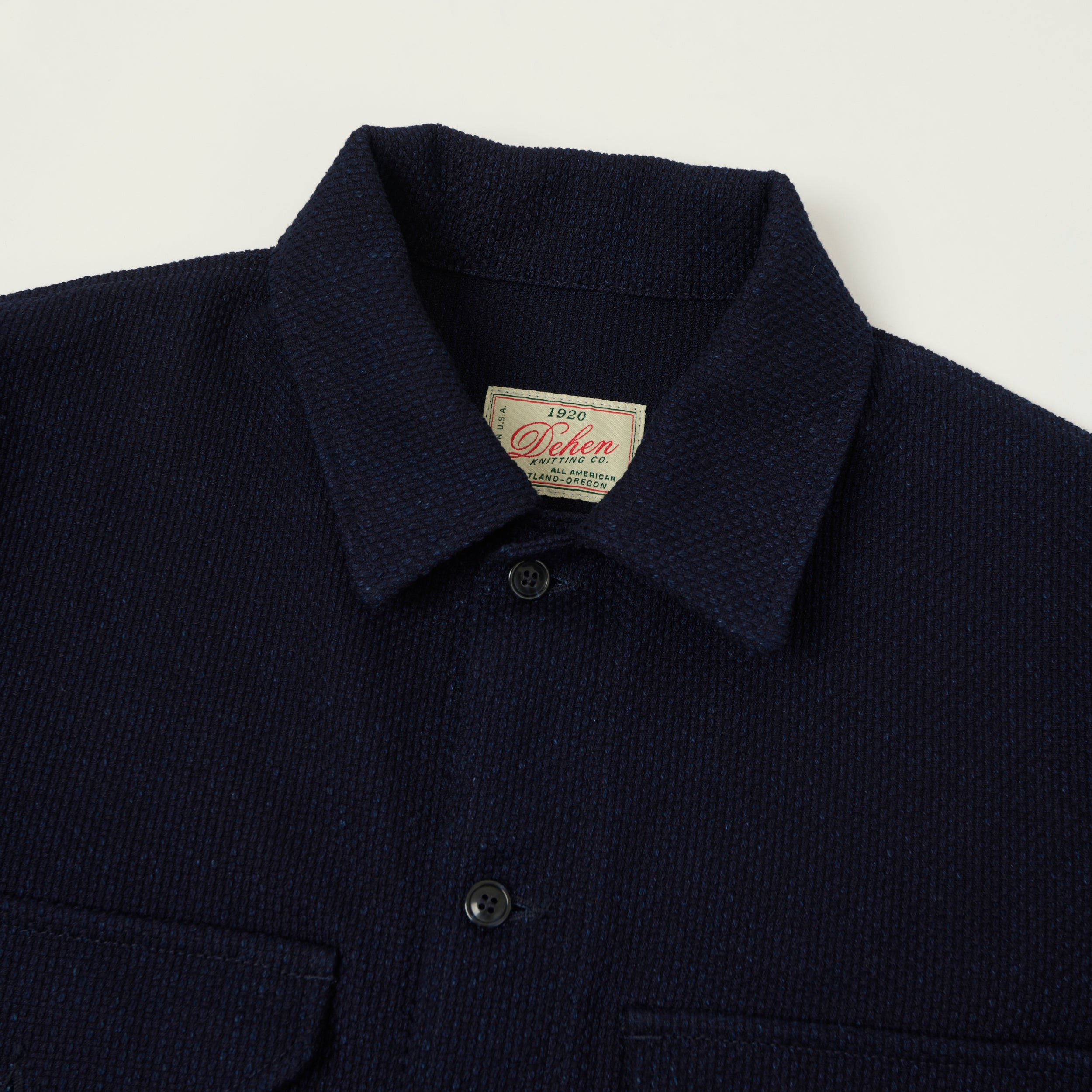 Dehen 1920 Sashi-Ori 'Skyline' Overshirt - Indigo