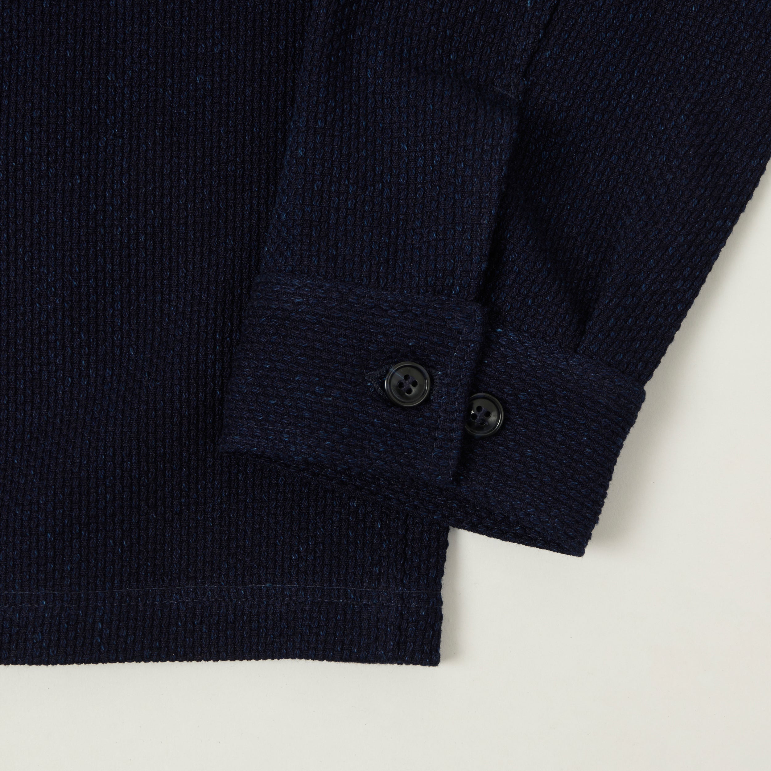 Dehen 1920 Sashi-Ori 'Skyline' Overshirt - Indigo
