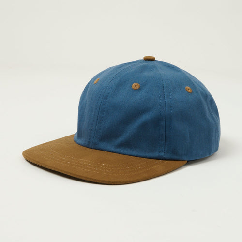 Dehen 1920 Waxed Cotton Baseball Cap - Mock Blue/Nicotine