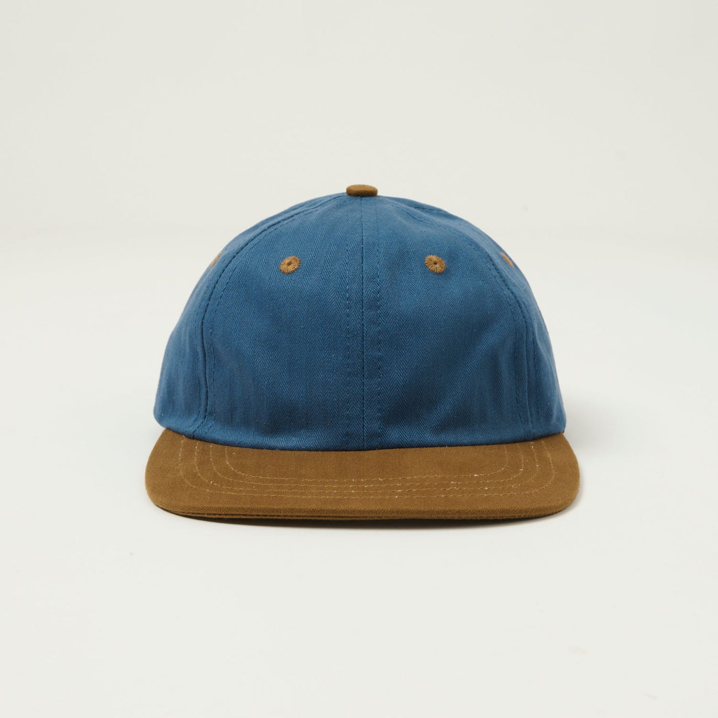 Dehen 1920 Waxed Cotton Baseball Cap - Mock Blue/Nicotine