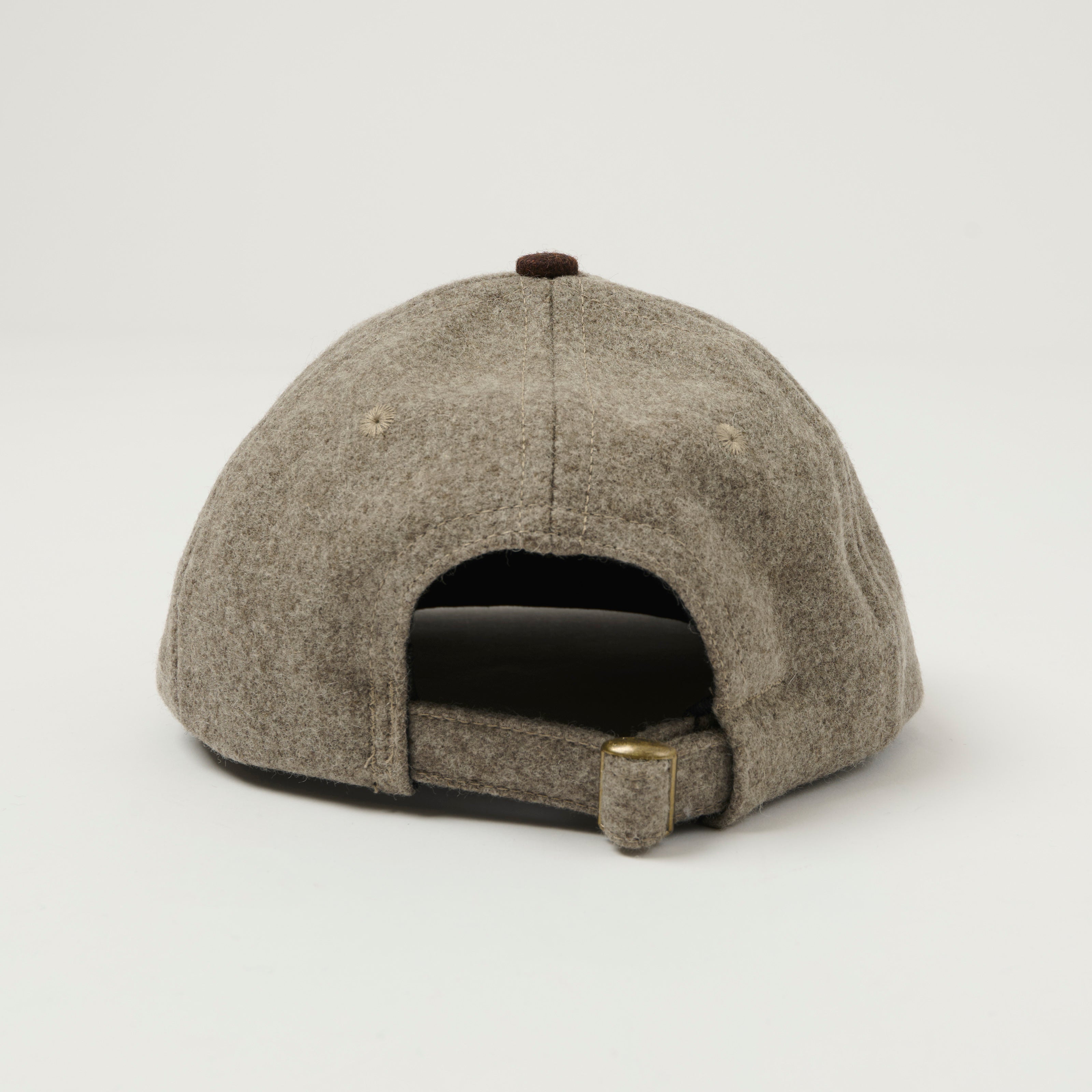Dehen 1920 Melton Wool Baseball Hat - Oatmeal/Red Oak