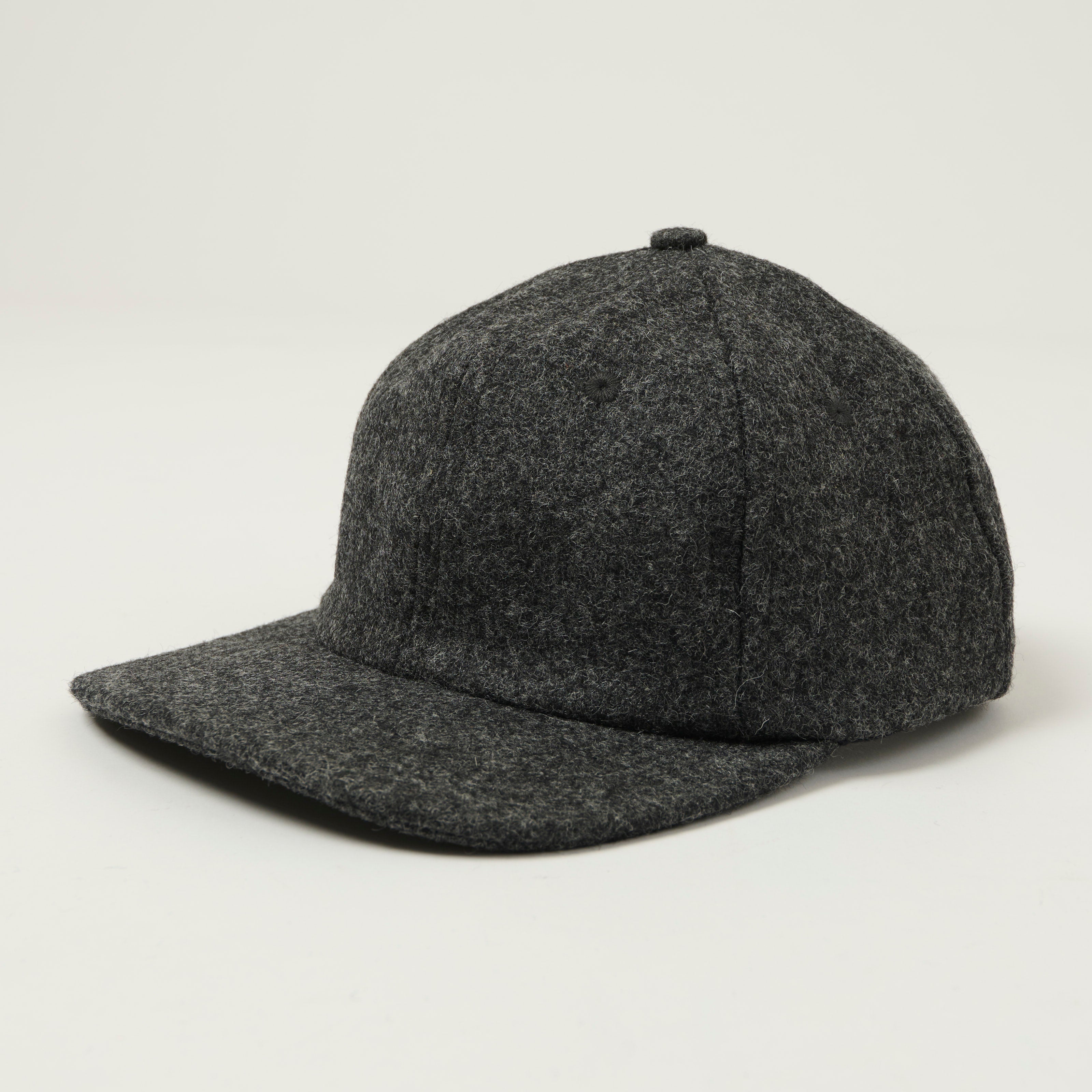 Dehen 1920 Melton Wool Baseball Hat - Granite