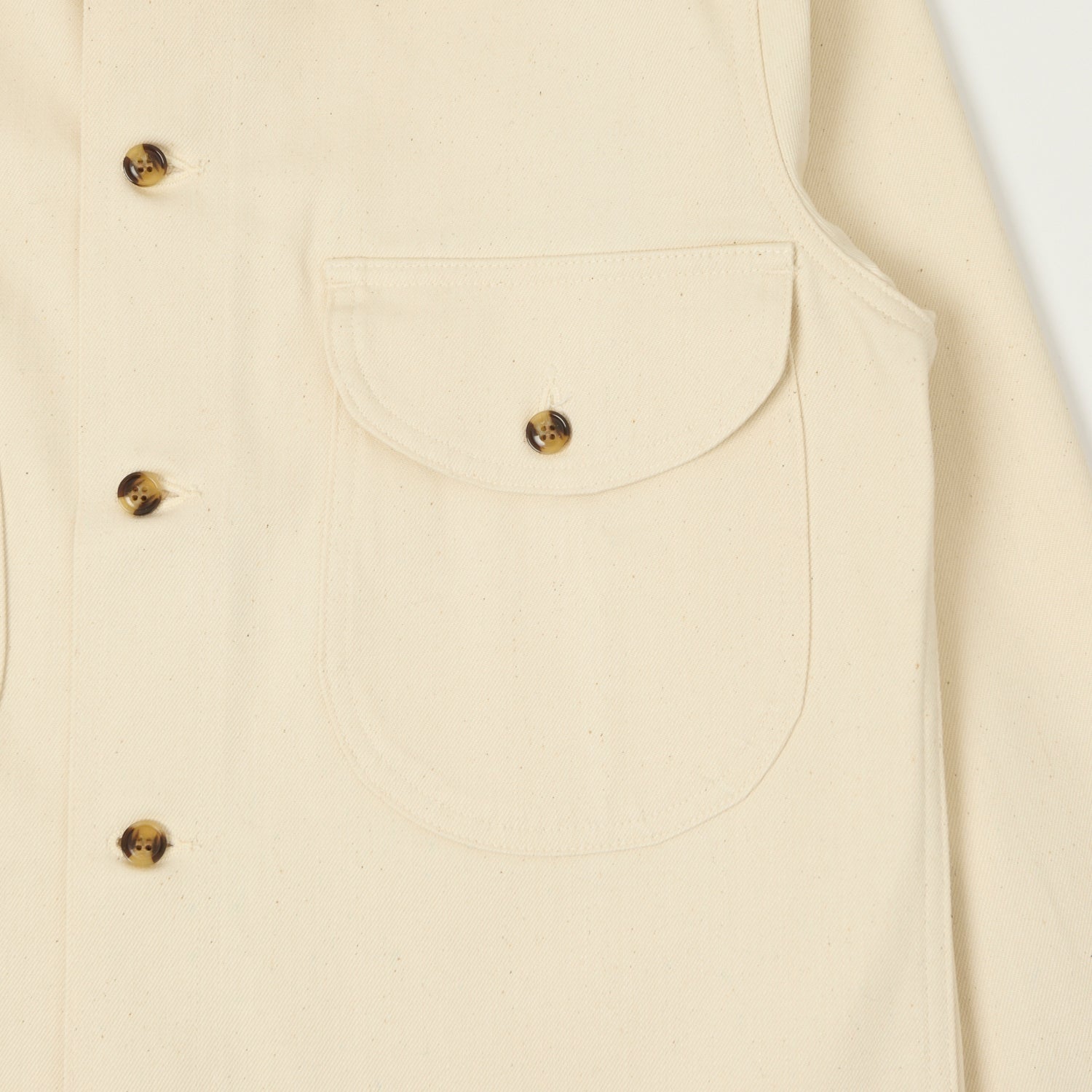 Dehen 1920 Selvedge Denim Over Shirt - Natural