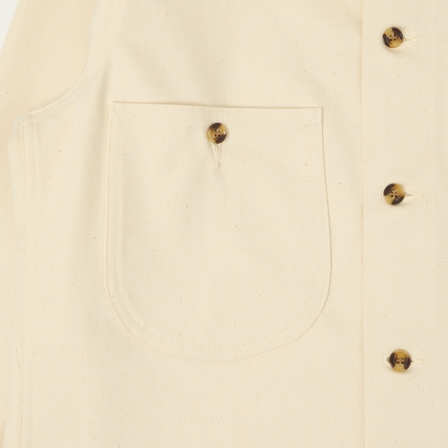 Dehen 1920 Selvedge Denim Over Shirt - Natural