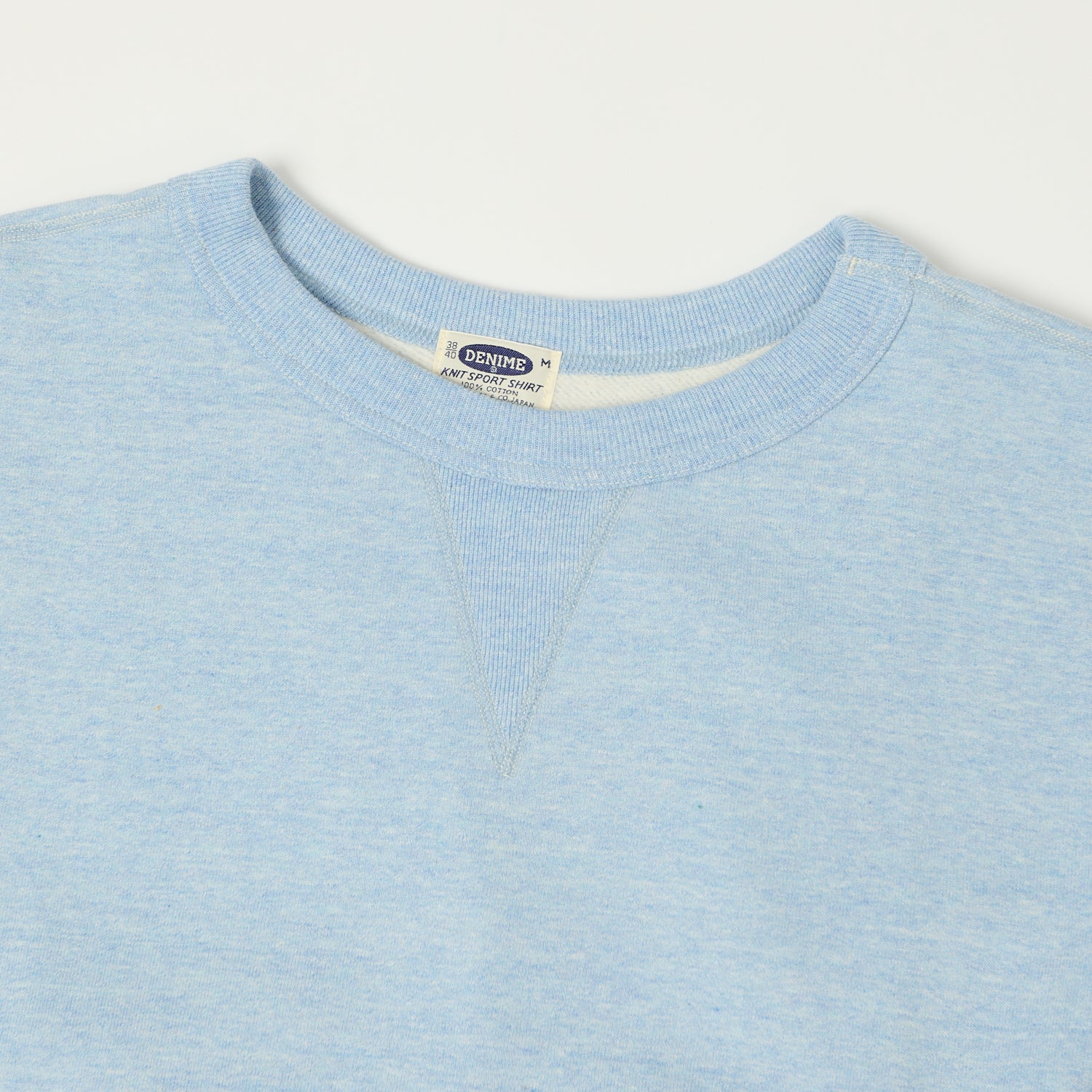Denime Lot. 268 '88/12' 4 Needle Crew Neck Sweatshirt - Heather Blue