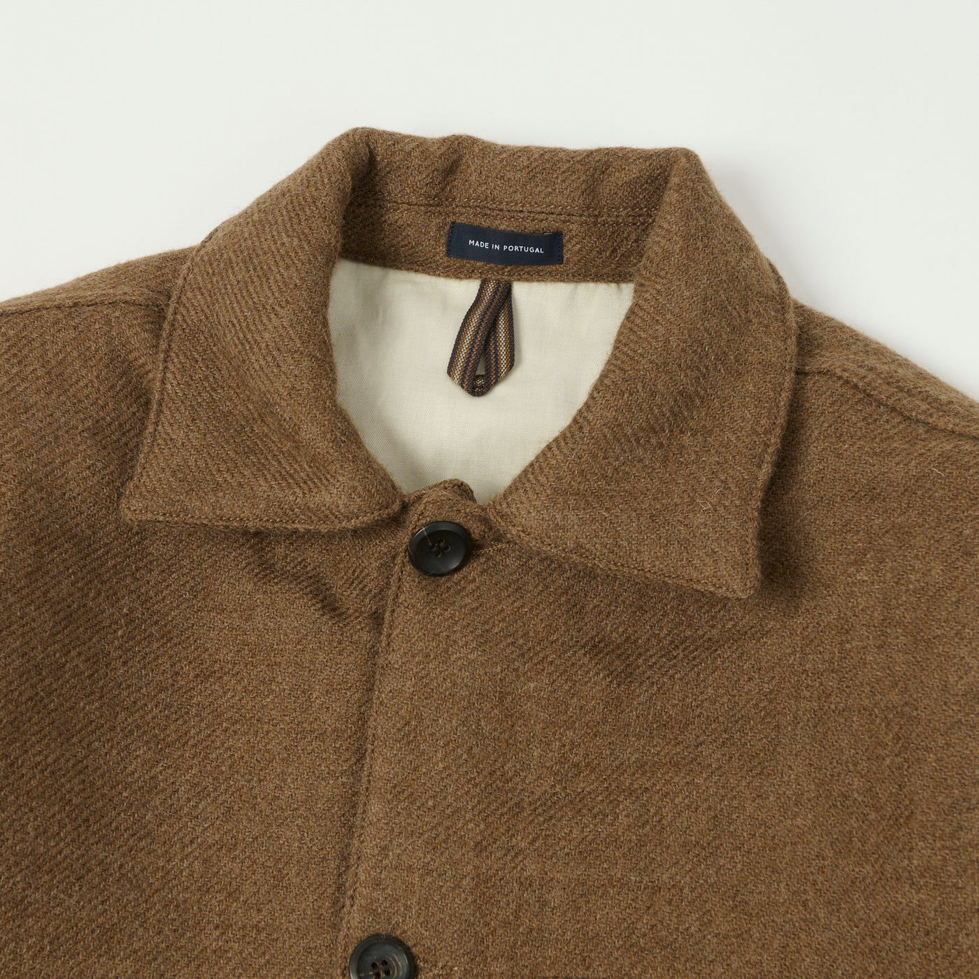 Drake's Tailored Wool Chore Jacket - Brown