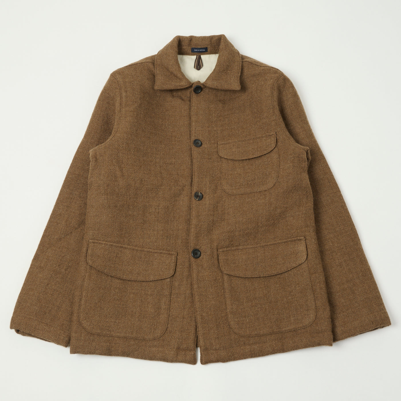 Drake's Tailored Wool Chore Jacket - Brown