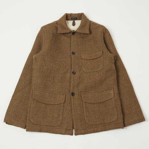 Drake's Tailored Wool Chore Jacket - Brown