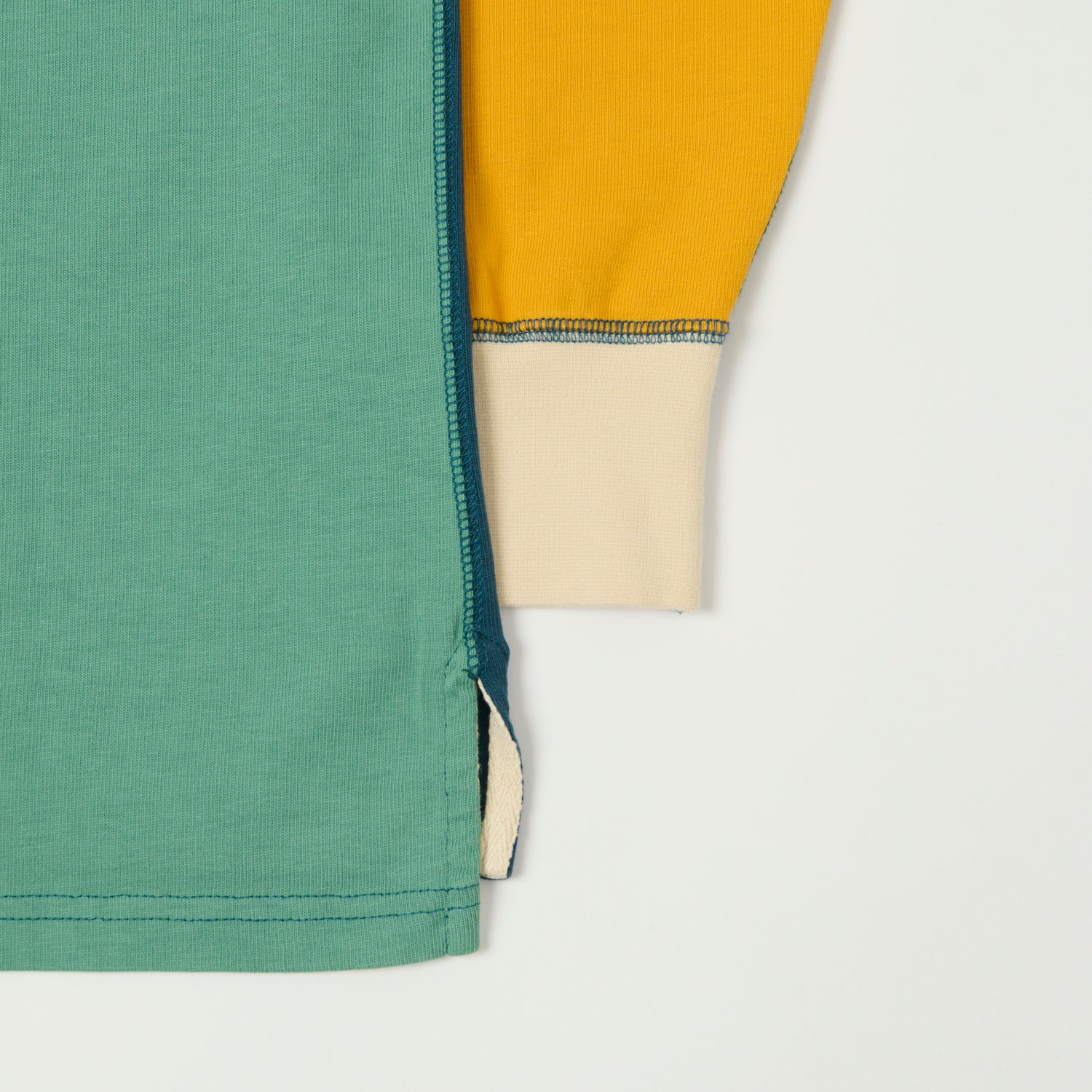 Drake's Classic Rugby Shirt - Navy/Yellow/Red/Green