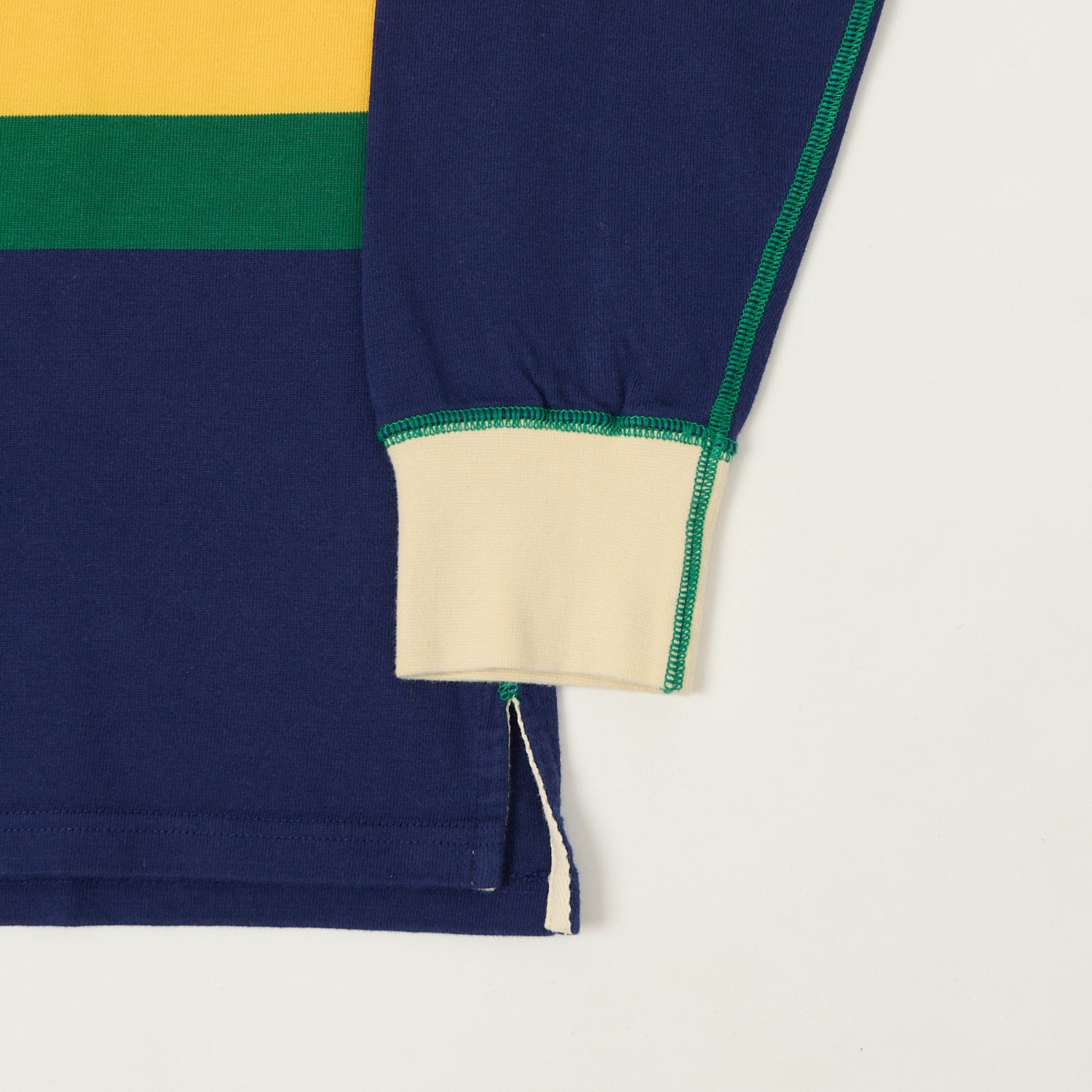 Drake's Classic Rugby Shirt - Pink/Yellow/Navy