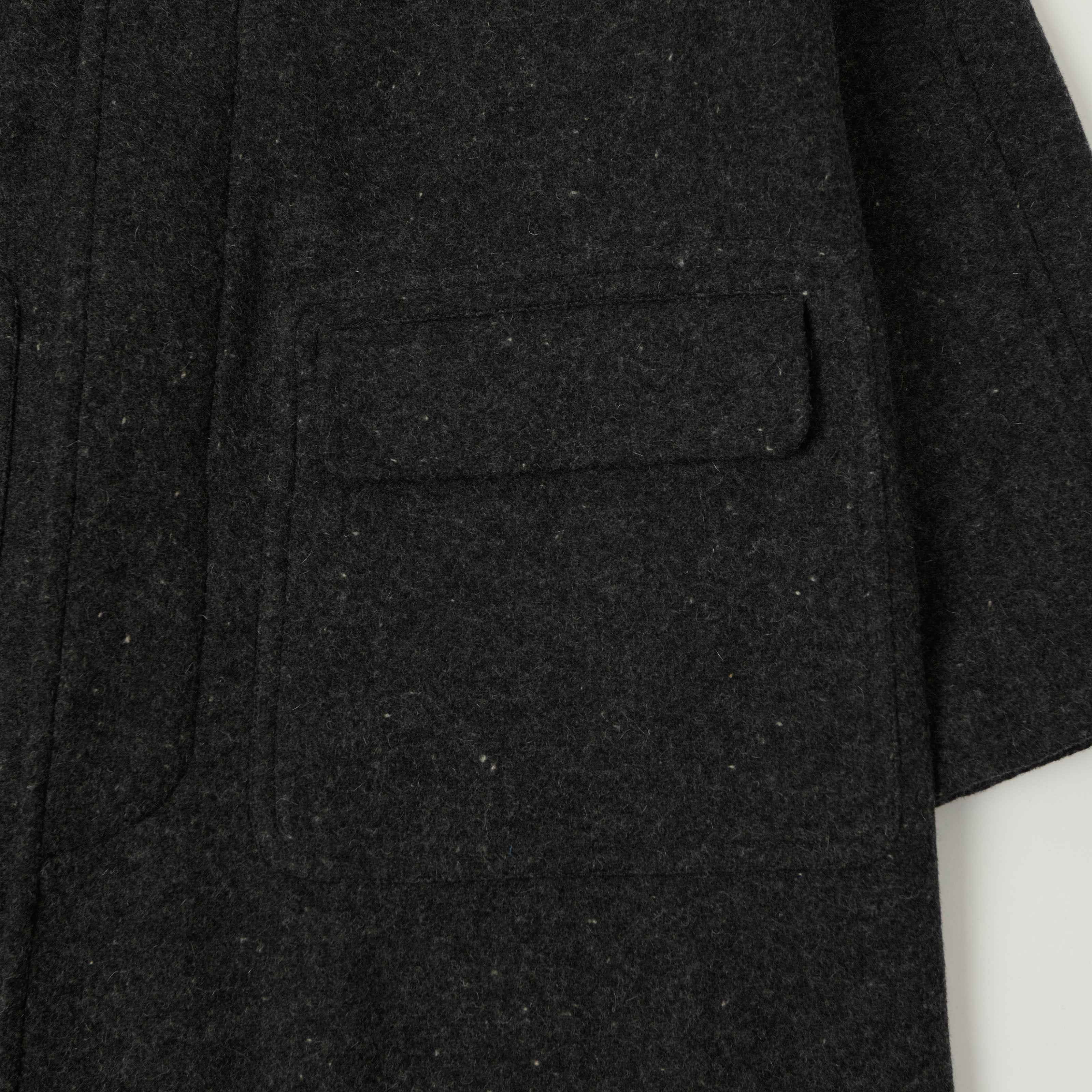 Drake's Raglan Sleeve Balmacaan Overcoat - Grey Fleck