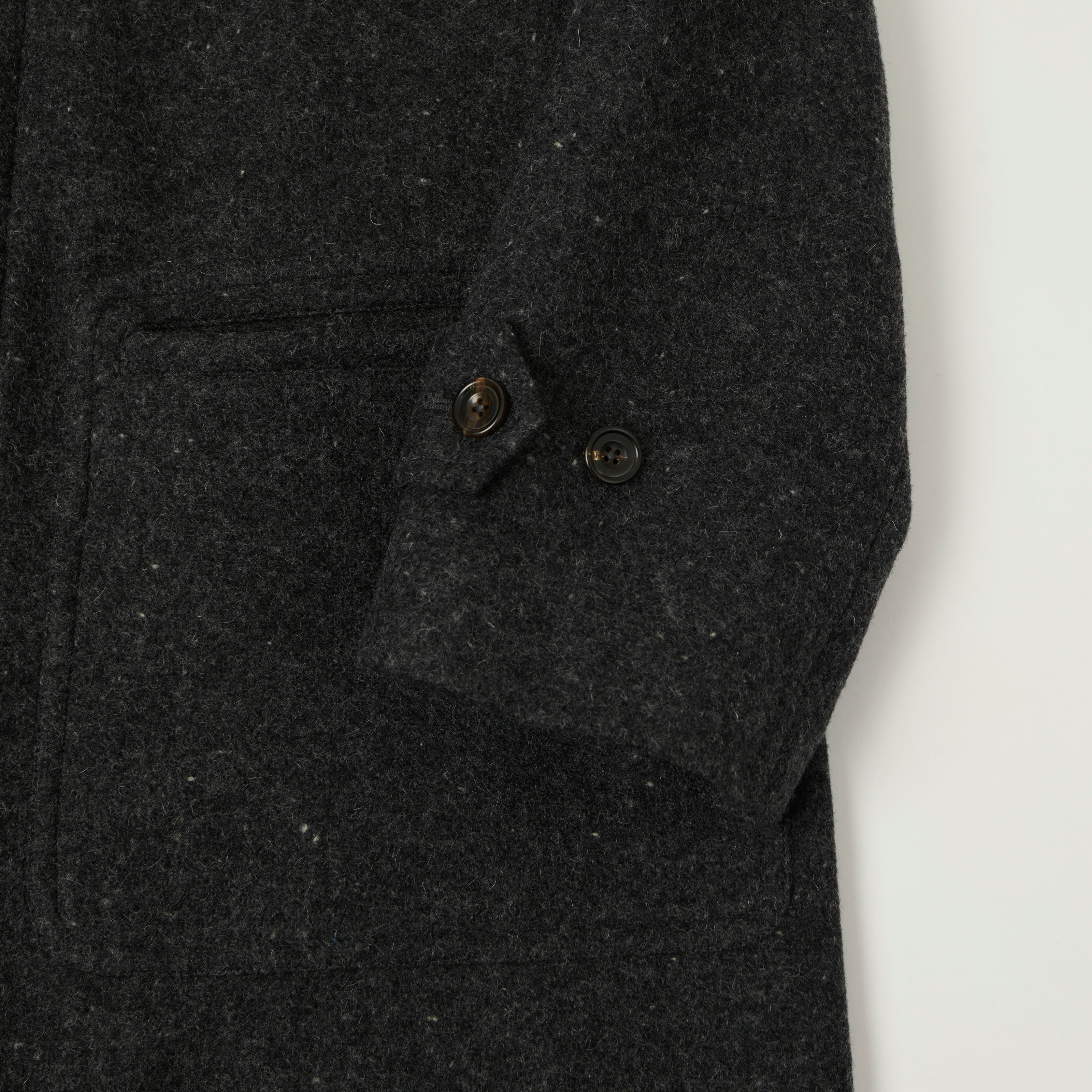 Drake's Raglan Sleeve Balmacaan Overcoat - Grey Fleck