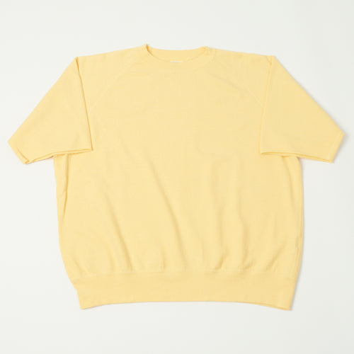Dubbleworks Cut Off Sleeve Sweatshirt - Pale Yellow