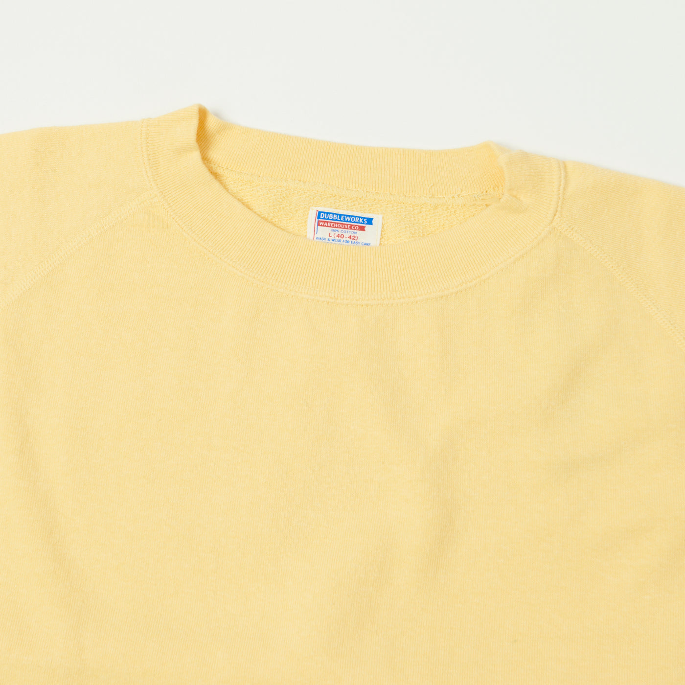Dubbleworks Cut Off Sleeve Sweatshirt - Pale Yellow