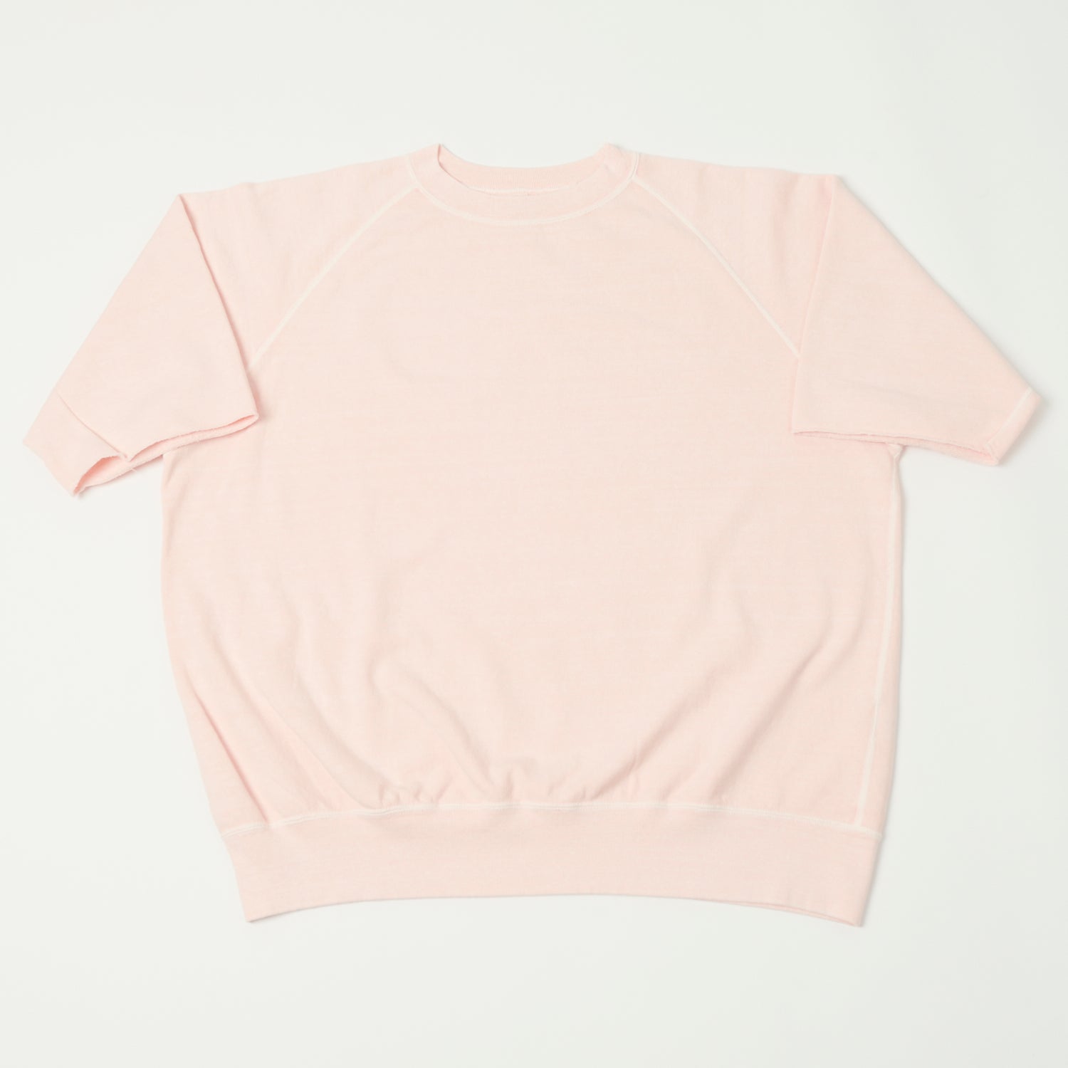 Dubbleworks Cut Off Sleeve Pigment Dyed Sweatshirt - Pink