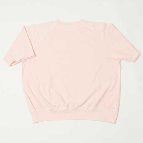 Dubbleworks Cut Off Sleeve Pigment Dyed Sweatshirt - Pink