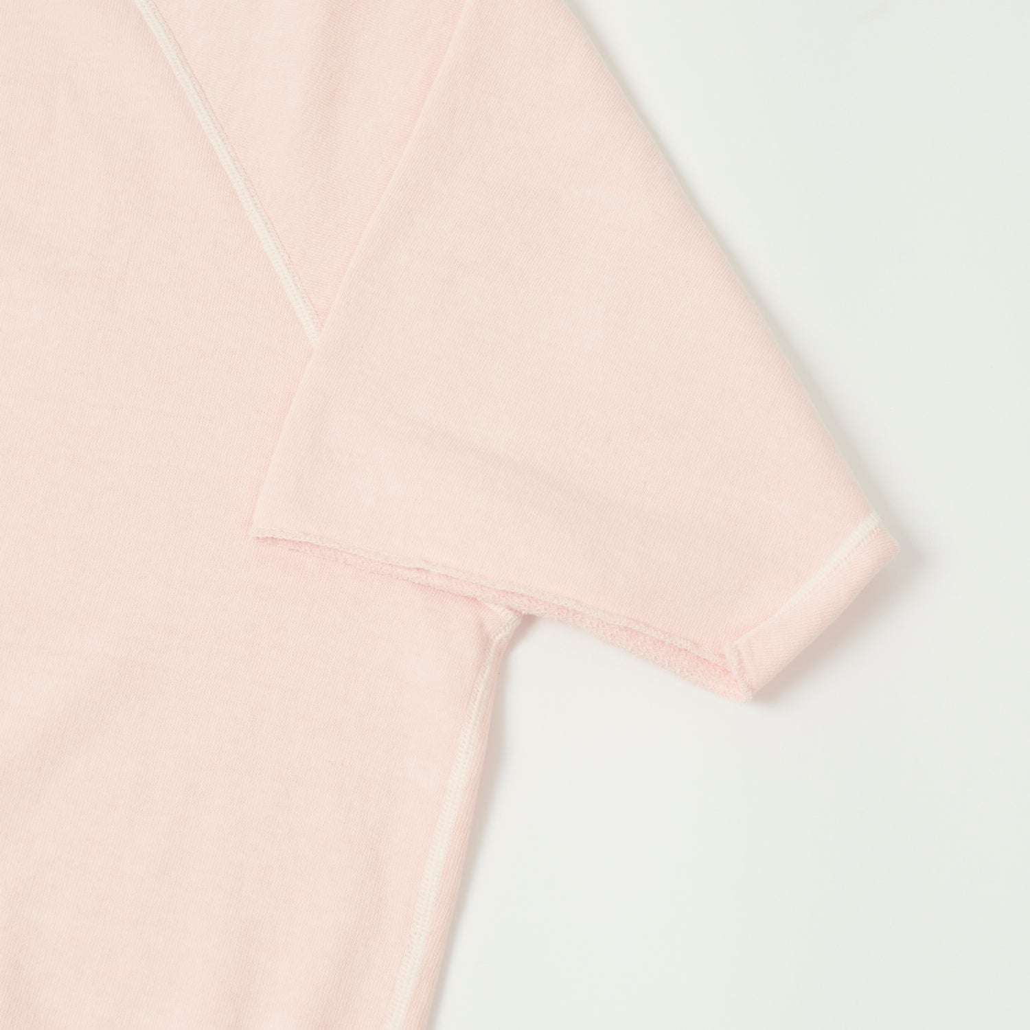 Dubbleworks Cut Off Sleeve Pigment Dyed Sweatshirt - Pink