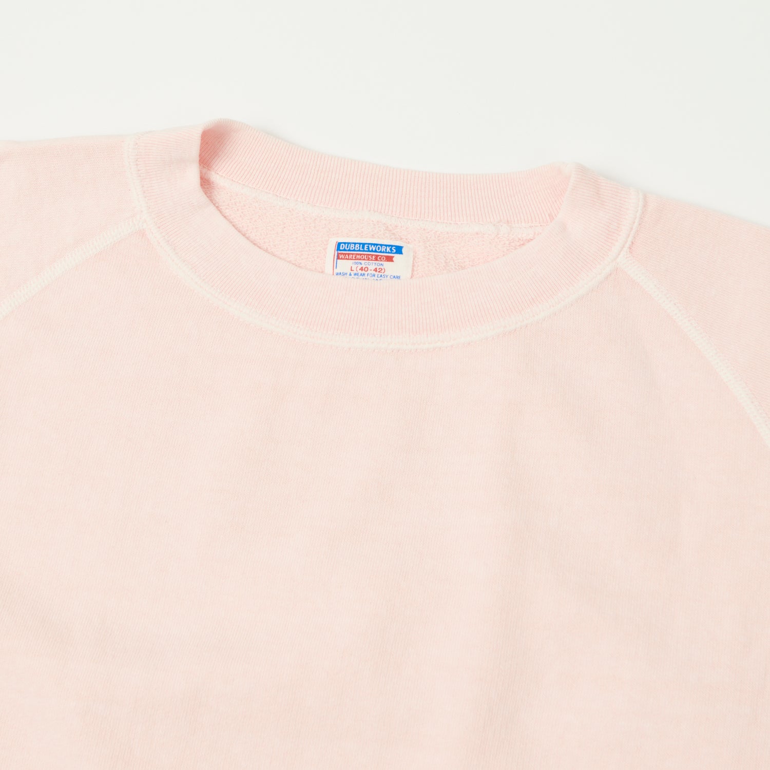 Dubbleworks Cut Off Sleeve Pigment Dyed Sweatshirt - Pink