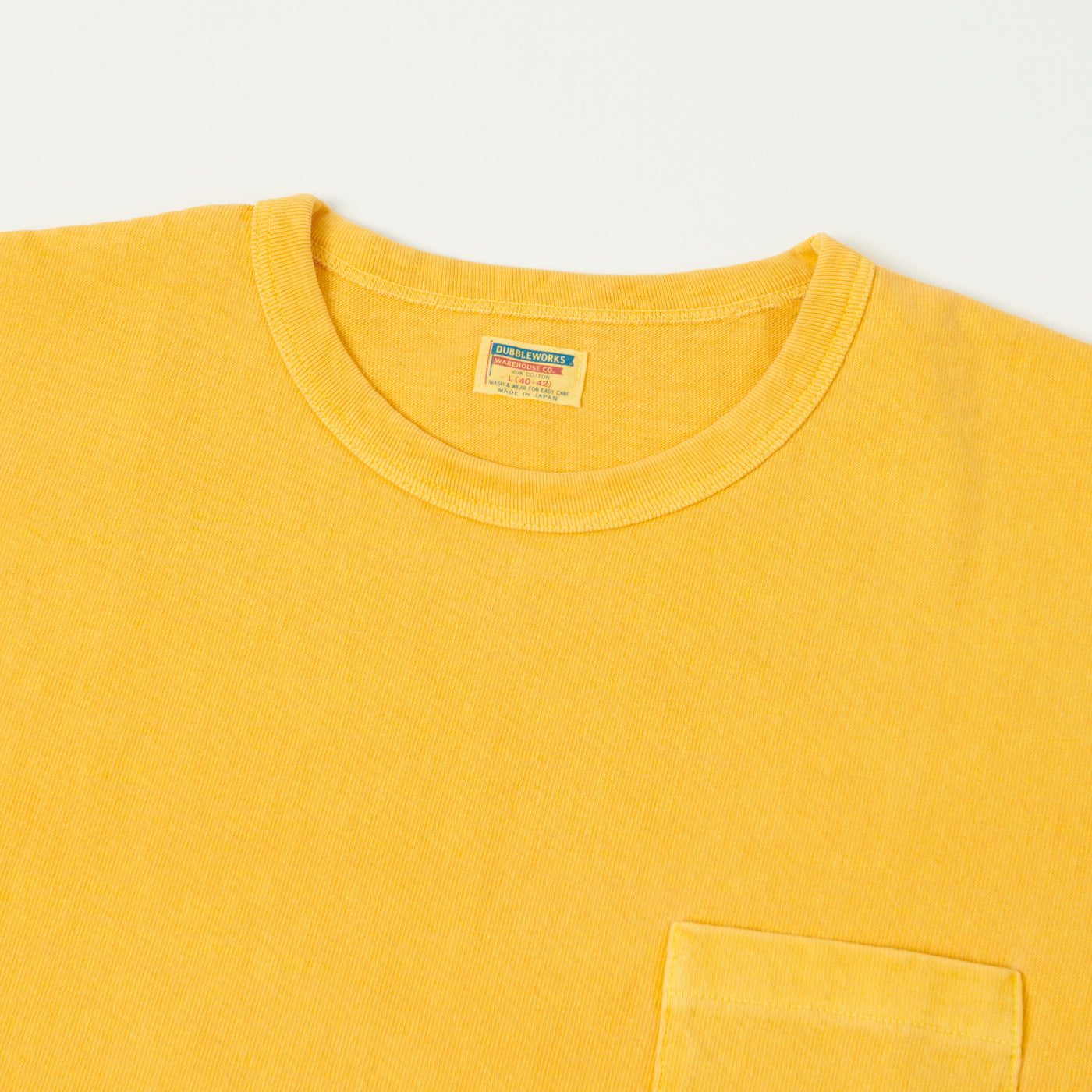 Dubbleworks Heavy Fabric Pigment Dye Pocket Tee - Gold