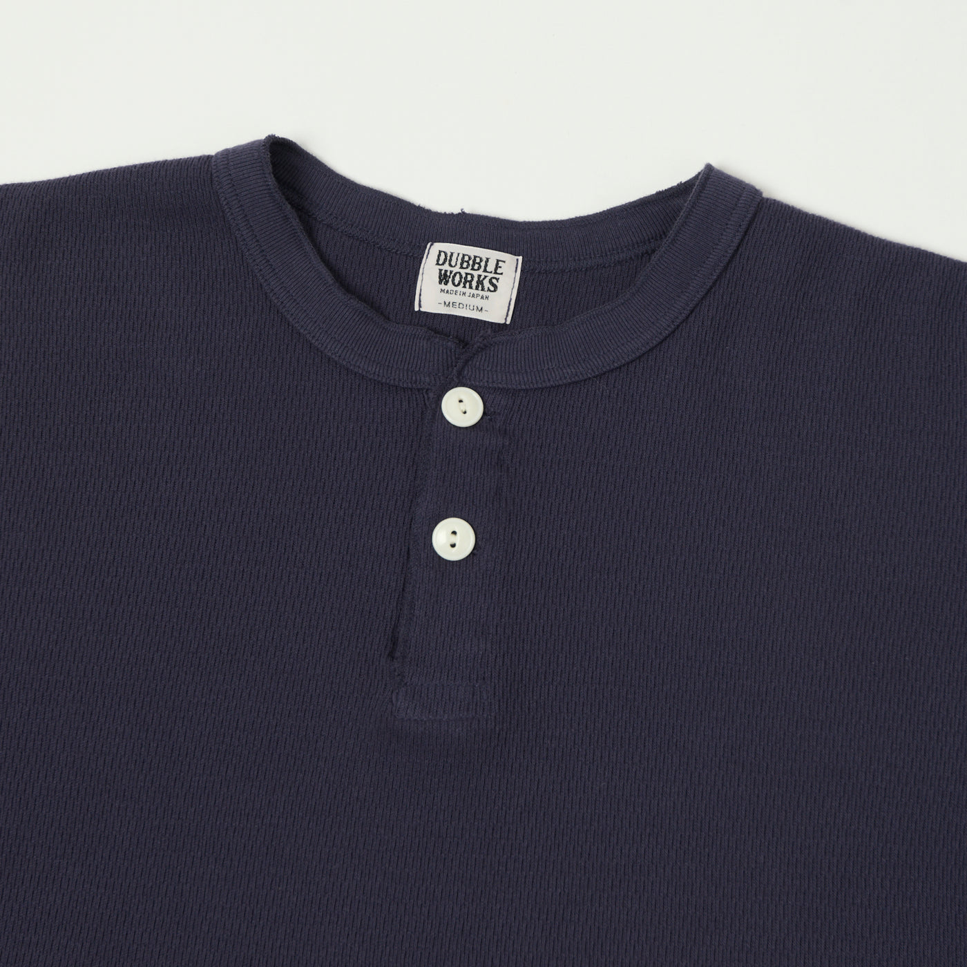 Dubbleworks Long Sleeve Thermal Henley - Navy